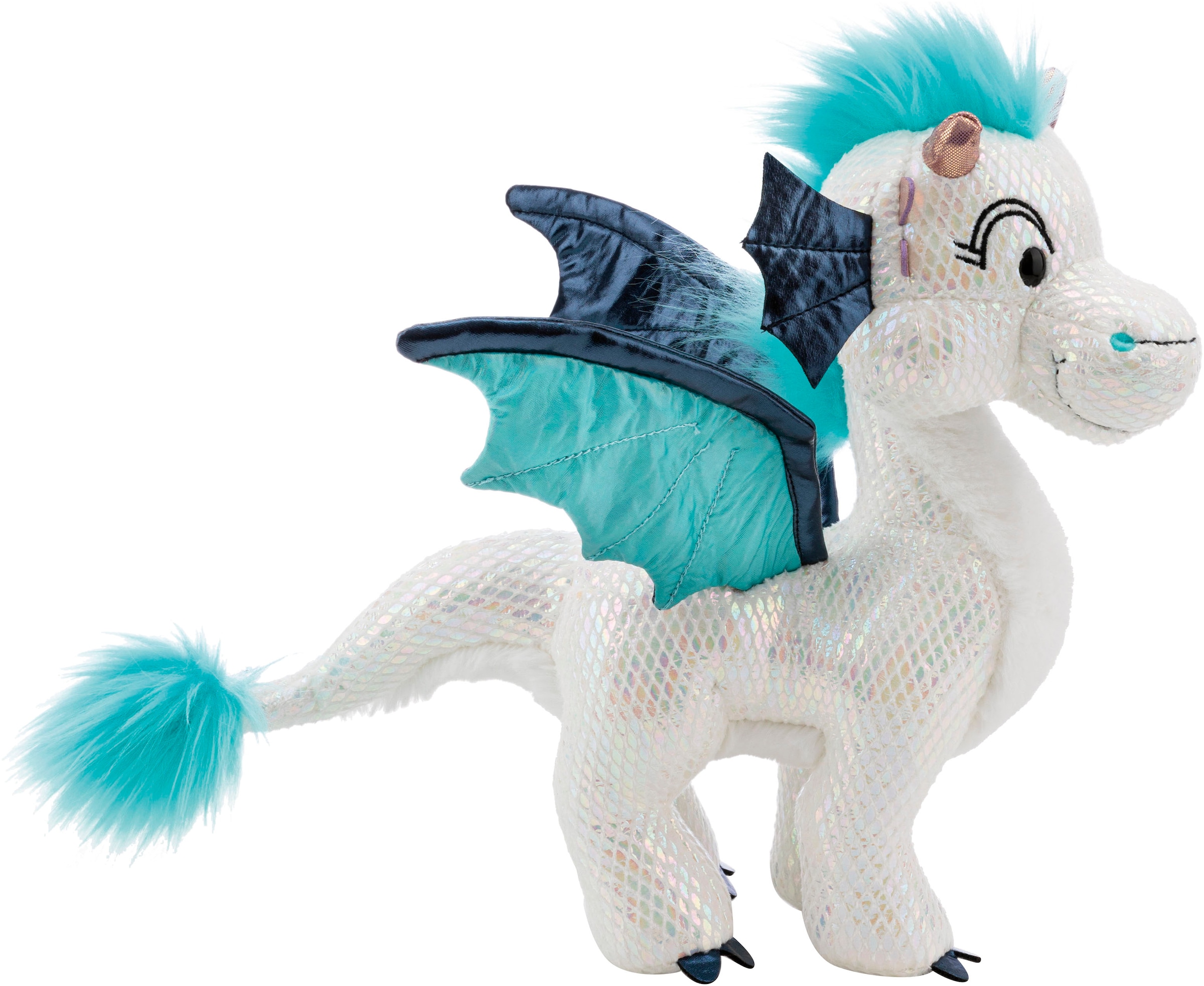 Nici Kuscheltier »Winter, Drache Zafura, 35 cm stehend«, sitzend; enthält recyceltes Material
