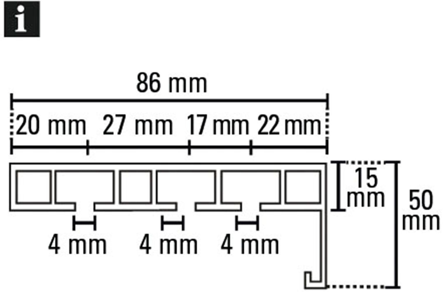 GARDINIA Vorhangschiene »mit Blende P2Ü«, mit Bohren, Holz, mit angespritzter Kunststoffblende