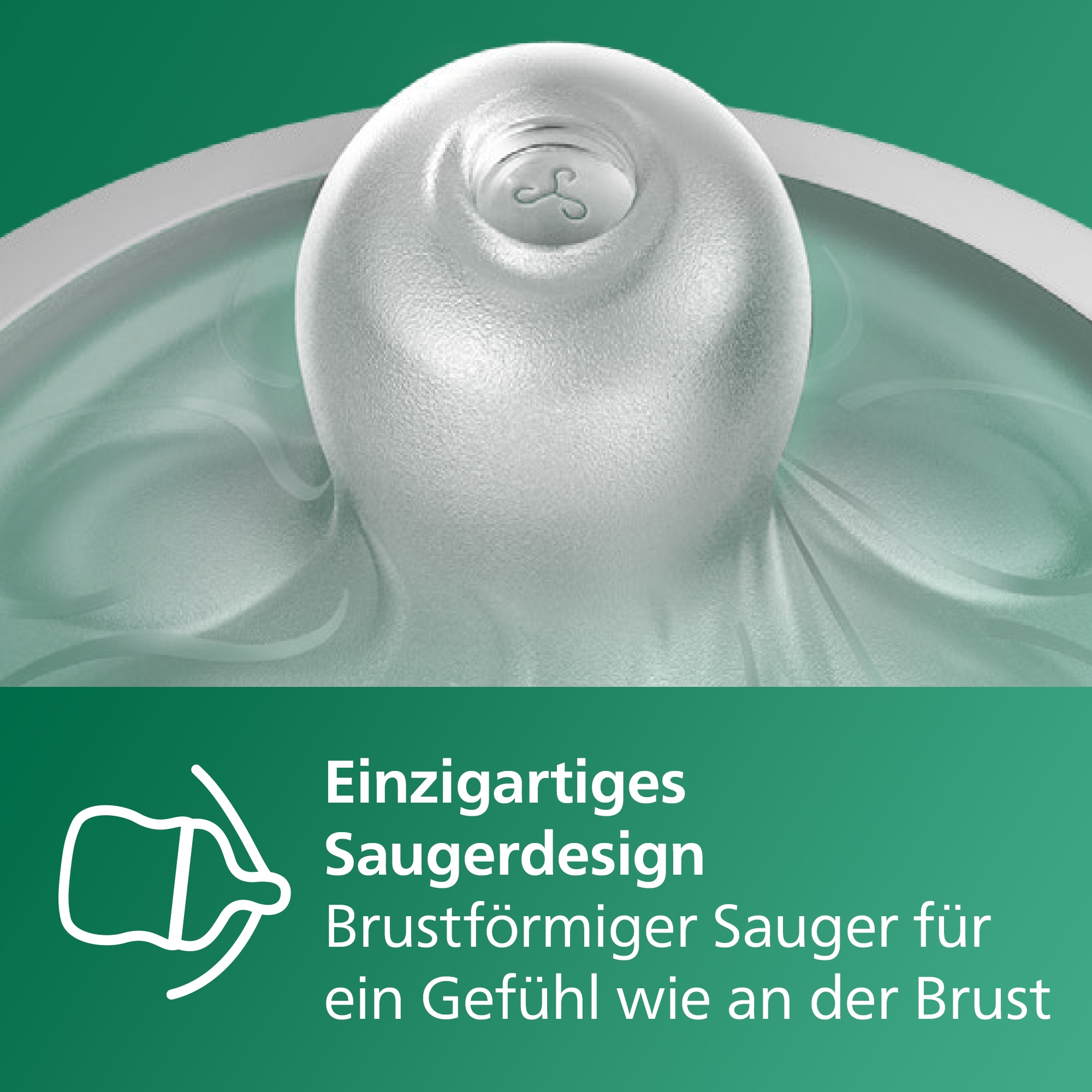 Philips AVENT Babyflasche »Natural Response Babyflasche« aus Glas, 2er-Pack, mittlere Durchflussrate