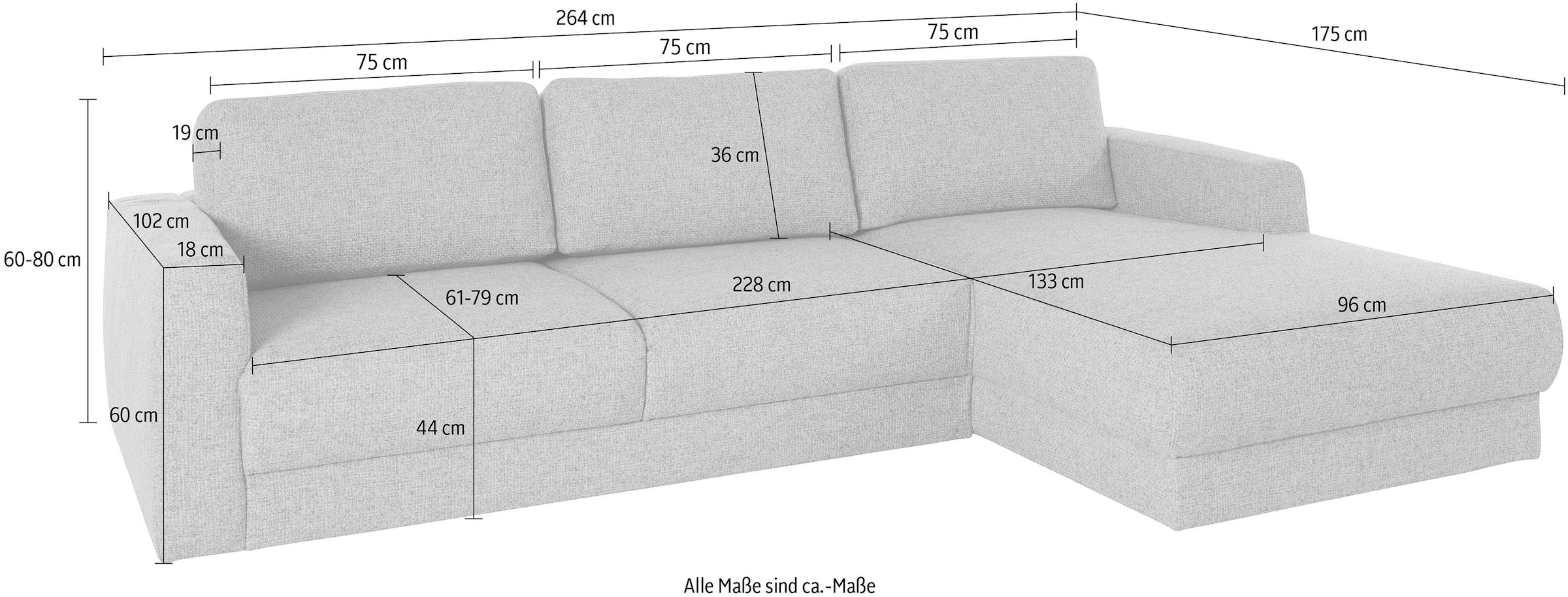 andas Ecksofa »Hobro L-Form«, in 3 Bezugsqualitäten in vielen Farben, Design by Morten Georgsen