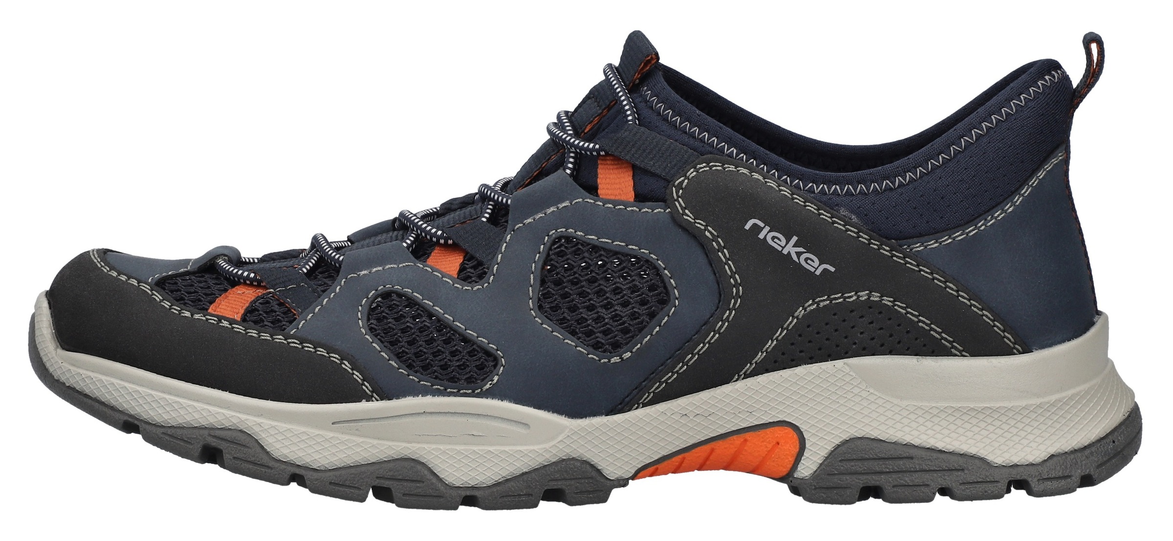 Rieker Slip-On Sneaker, Trekkingschuh, Outdoorschuh, Schlupfschuh mit Gummizug
