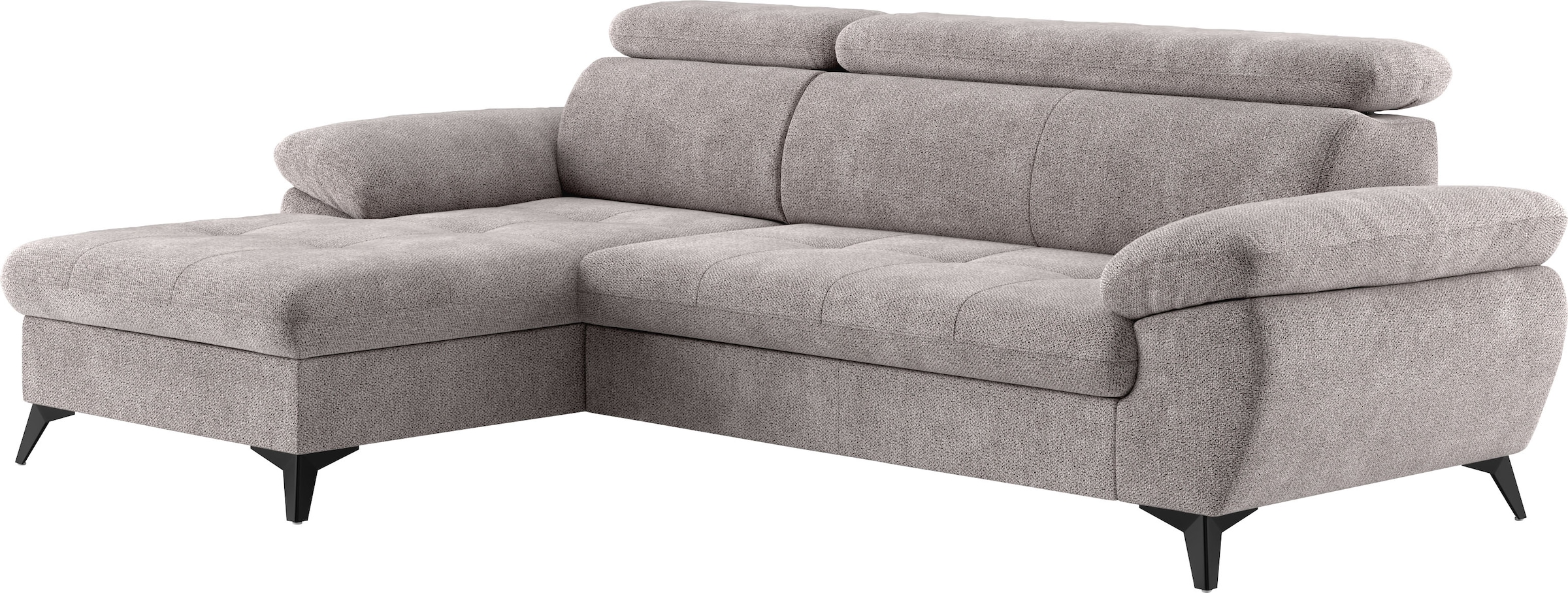 COTTA Ecksofa »Hudson L-Form«, mit Kopfteilverstellung, wahlweise mit Bettfunktion & Bettkasten