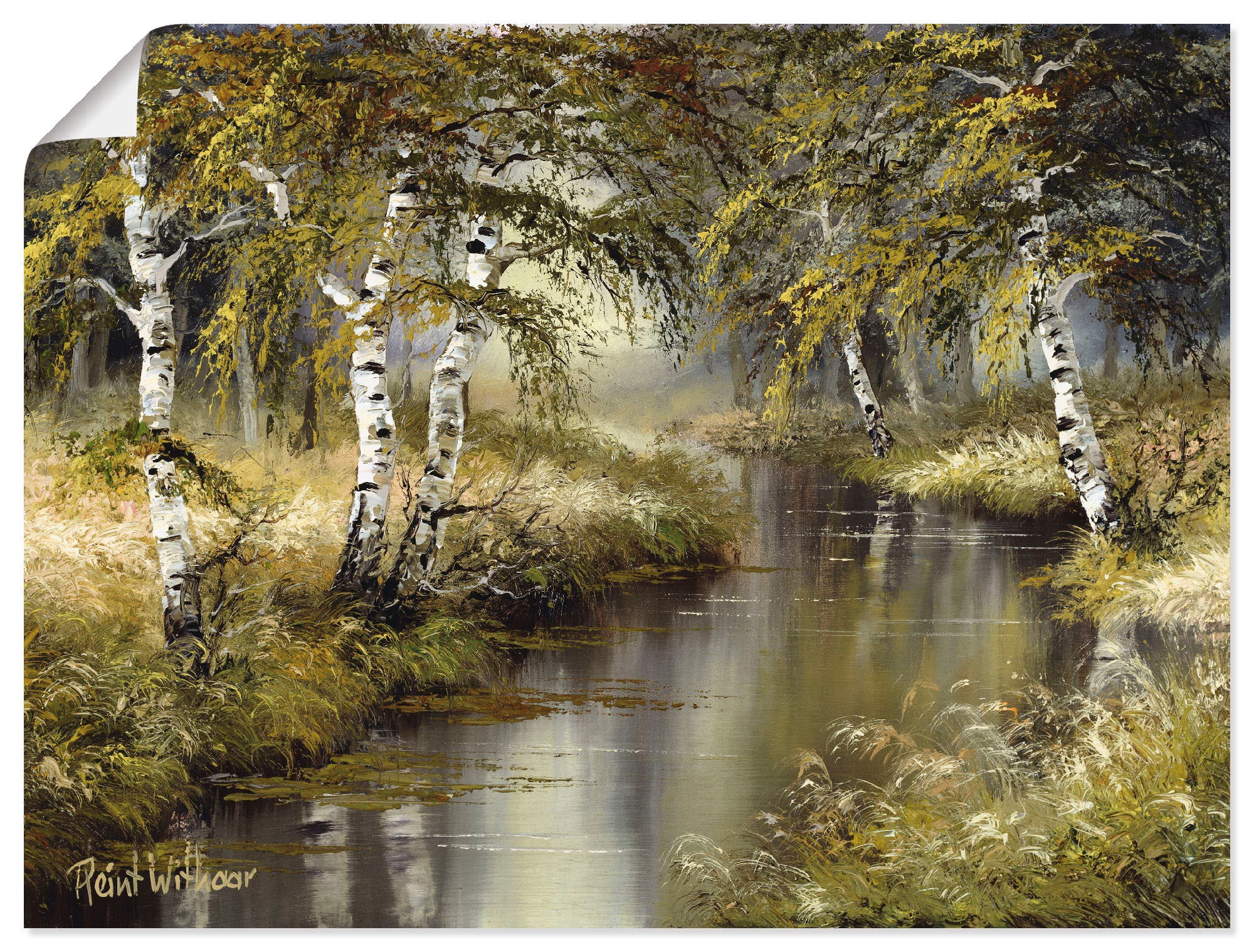 Artland Wandbild »Kanal tief im Wald« Wald 1 Stk. tlg. als Leinwandbild, Po günstig online kaufen