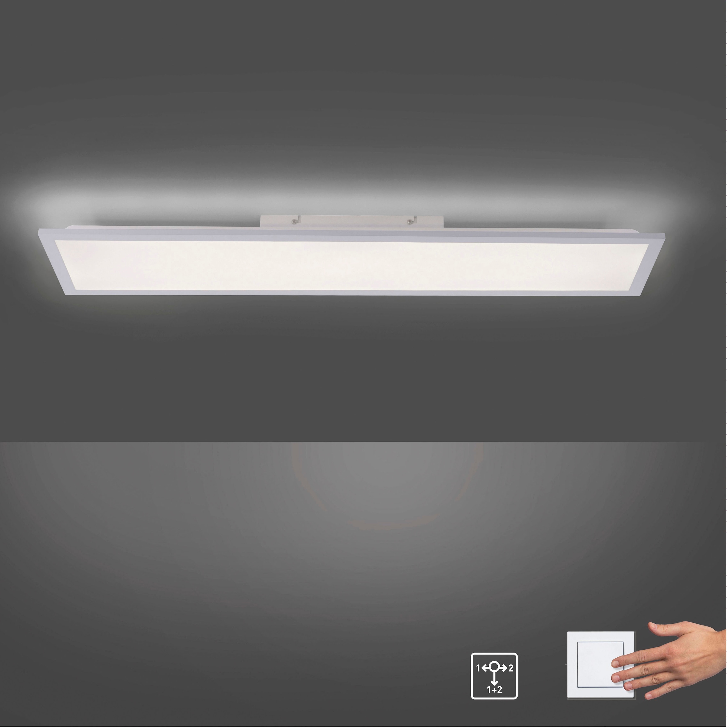 JUST LIGHT LED Deckenleuchte »FLAT«, 2 flammig, Leuchtmittel LED-Board-LED- günstig online kaufen