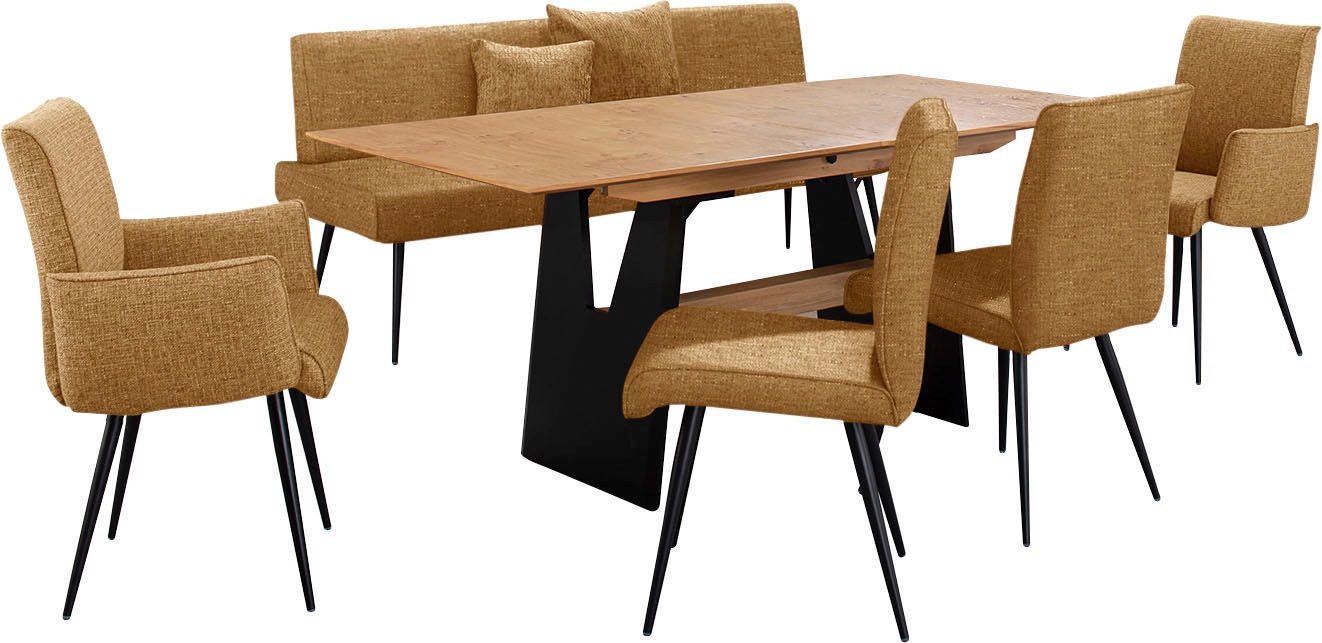 K+W Komfort & Wohnen Essgruppe »Giacomo I« 6 Stk. tlg. 2 Stühle und 2 Armle günstig online kaufen