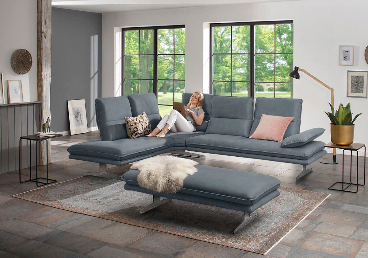 W.SCHILLIG Ecksofa »broadway, Designsofa, mit tollem Sitzkomfort, L-Form«, günstig online kaufen
