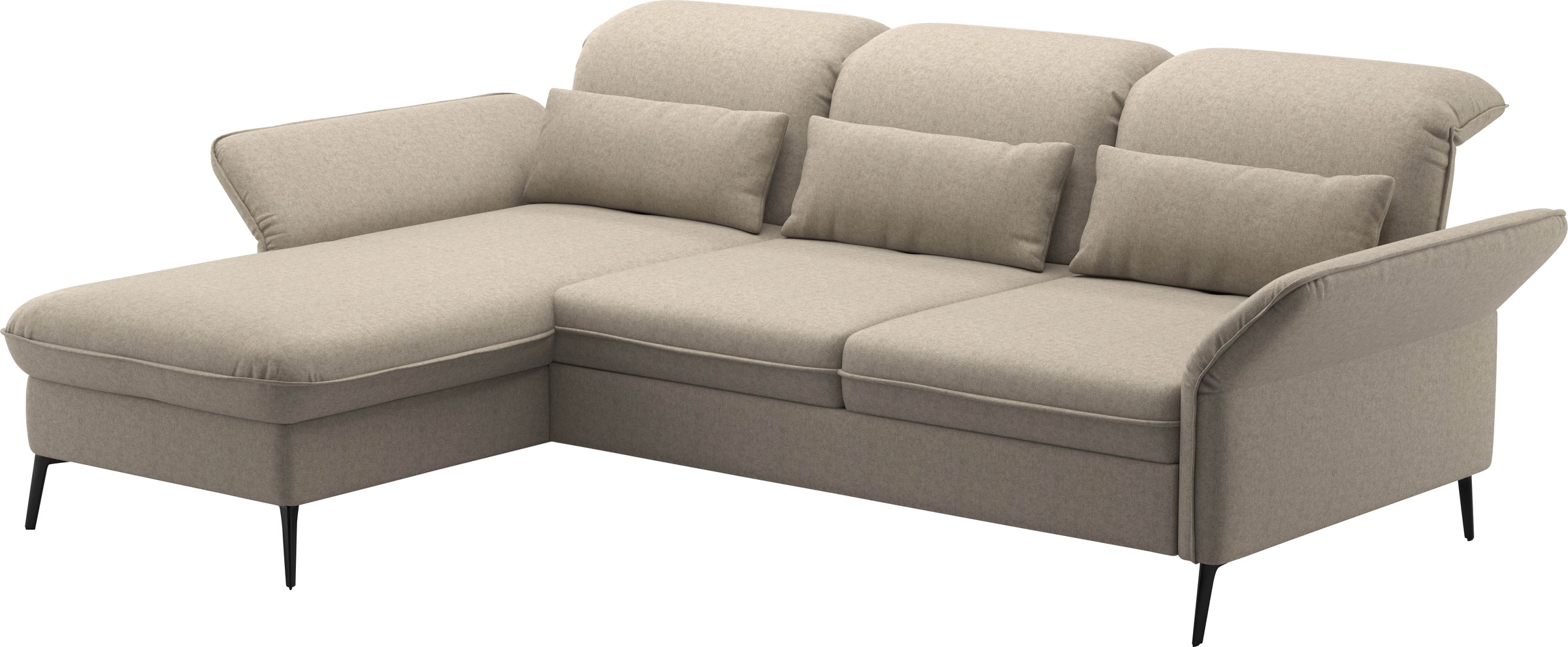 sit&more Ecksofa »Emely, inkl. Sitztiefenverstellung«, wahlweise mit Bettfunktion,Bettkasten,Kopf- & Armteilverstellung
