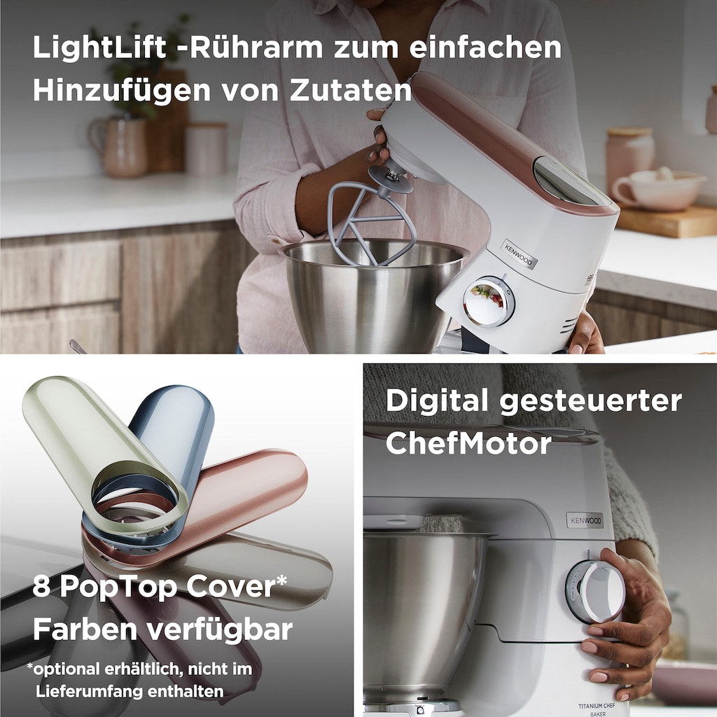 KENWOOD Küchenmaschine »Titanium Chef Baker KVC65.001WH«, weiß