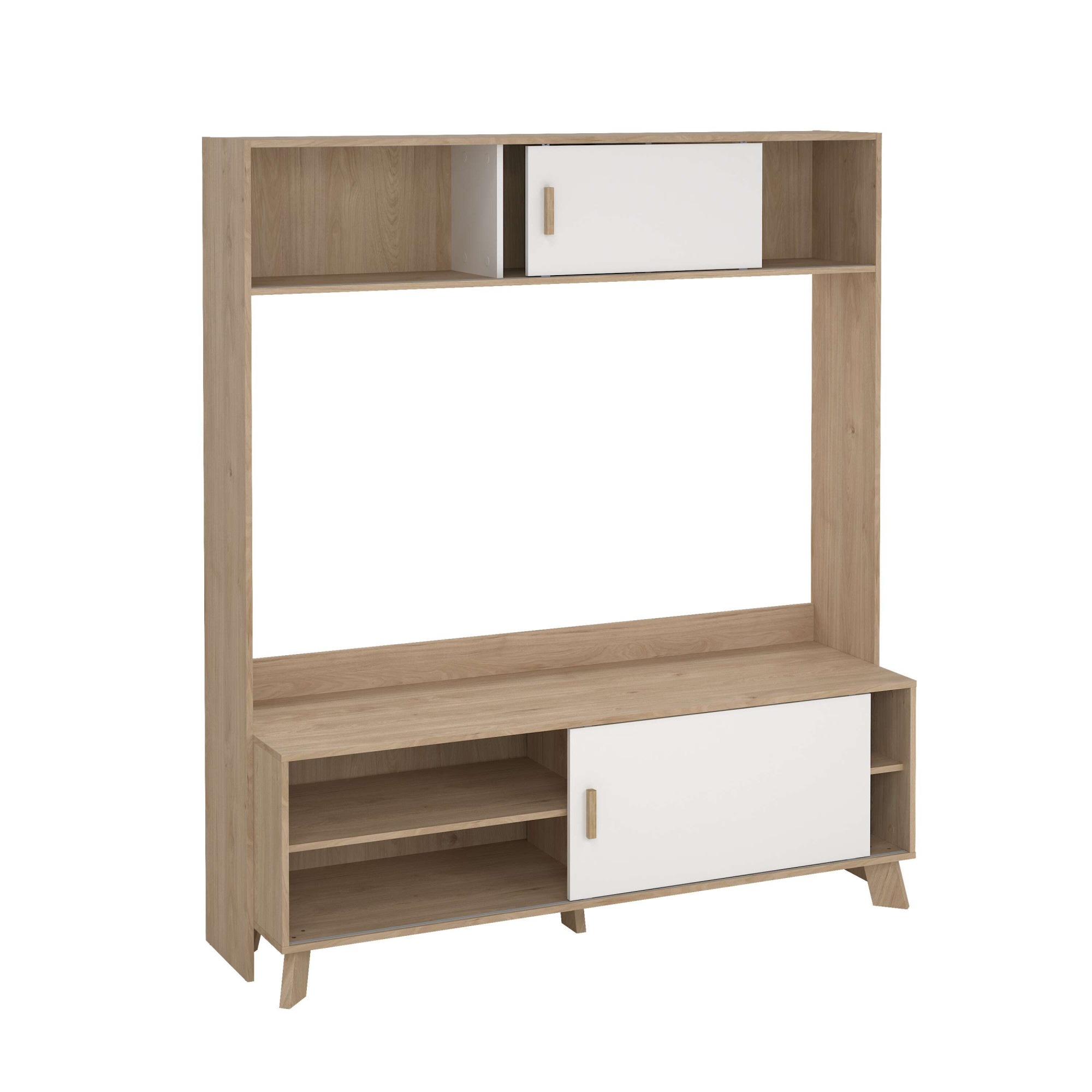 andas TV-Schrank »Ikast TV-Möbel, TV-Wand, Wohnwand, TV-Regal, TV-Element«, 2 Schiebetüren, Breite 159 cm, Höhe 181 cm