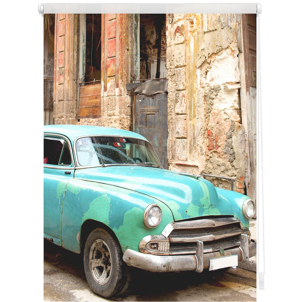 LICHTBLICK ORIGINAL Seitenzugrollo »Klemmfix Motiv Kuba«, Lichtschutz, ohne Bohren, freihängend, bedruckt