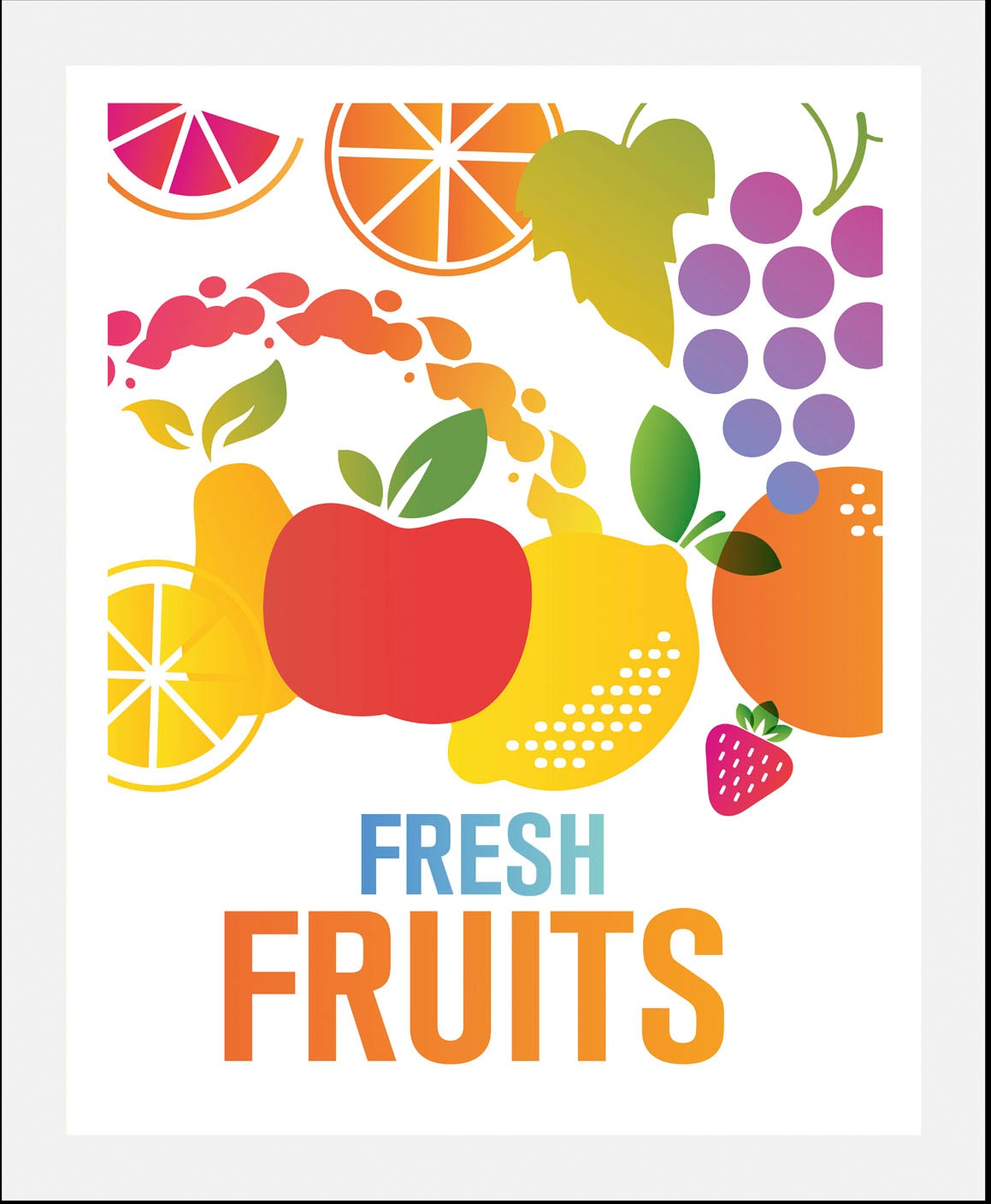 queence Bild »Fresh Fruits«, Obst-Obst Bilder-Essen-Lebensmittel-Kunst-Abst günstig online kaufen