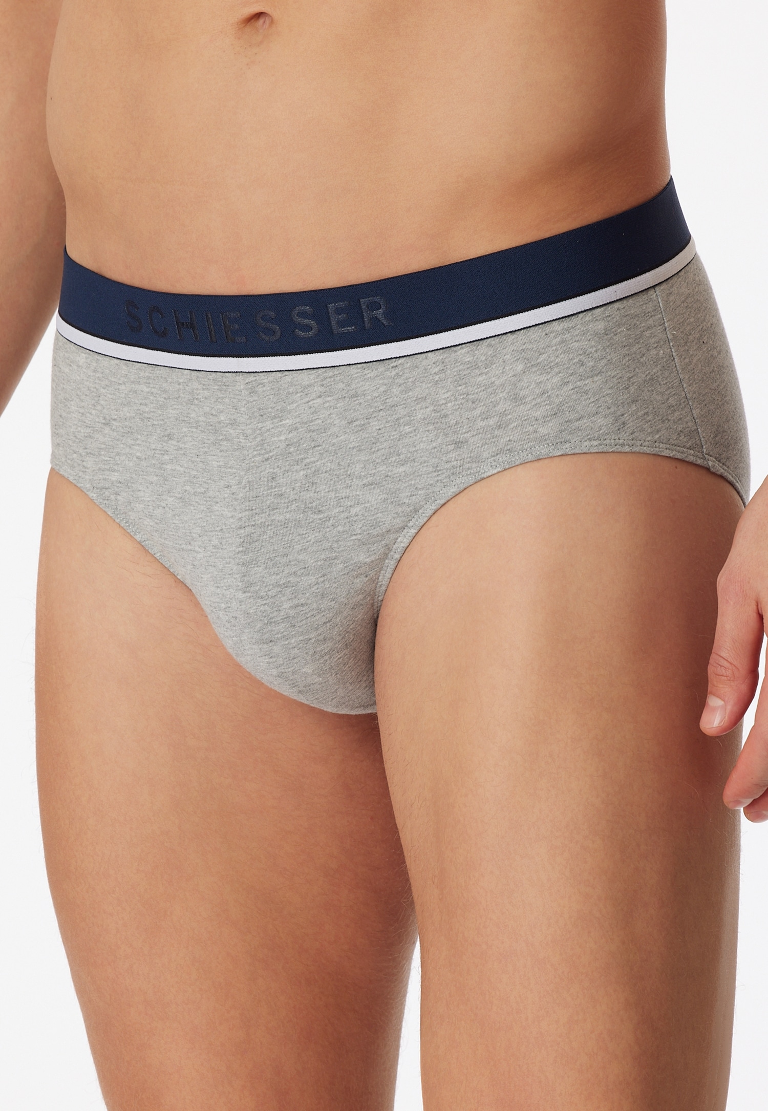 Schiesser Rioslip »"95/5"«, (3er-Pack), mit sportlichem Logo-Webgummibund mit schmalen weißem Ansatz