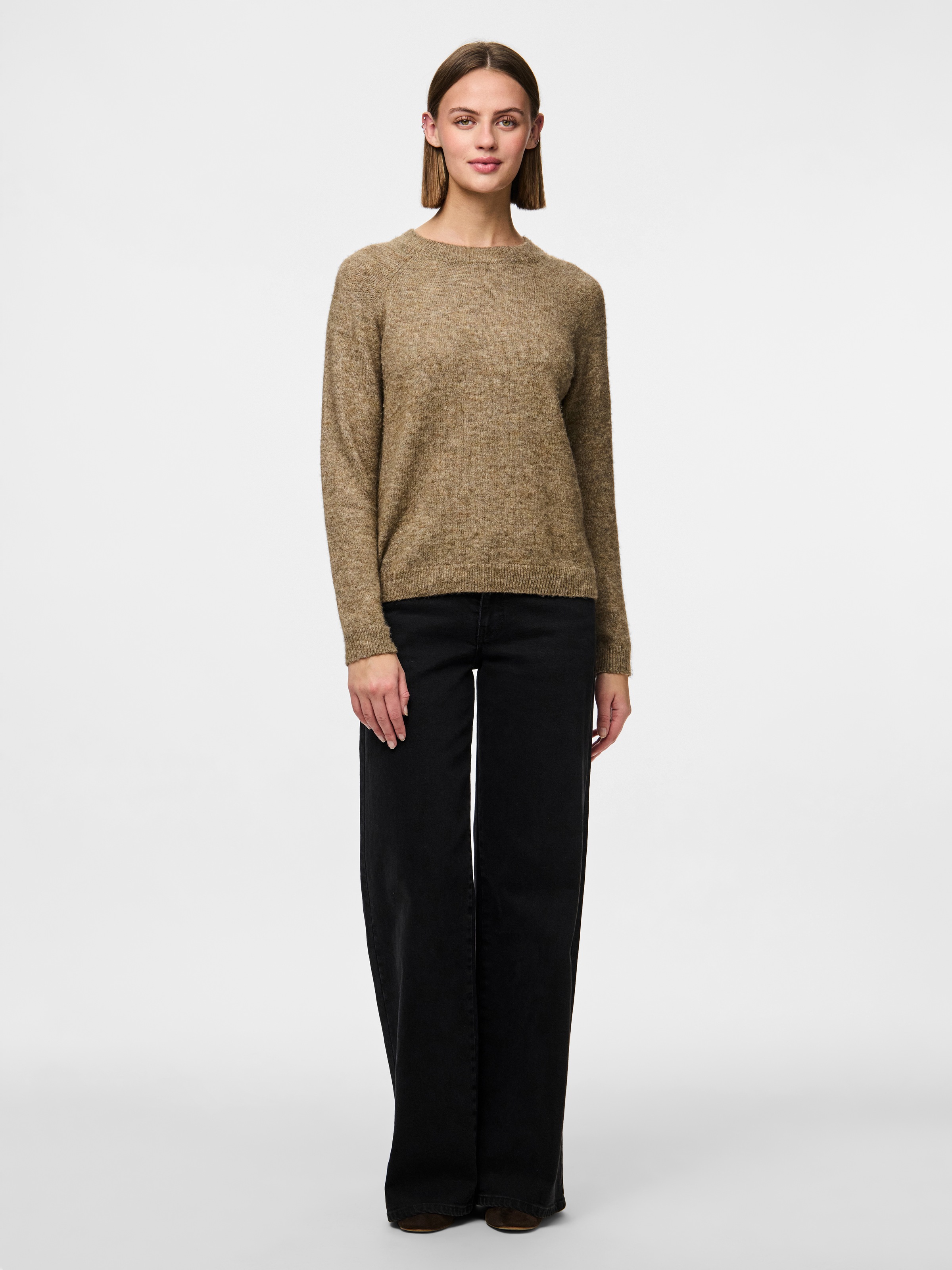 pieces Strickpullover »PCJULIANA LS O-NECK KNIT NOOS BC«