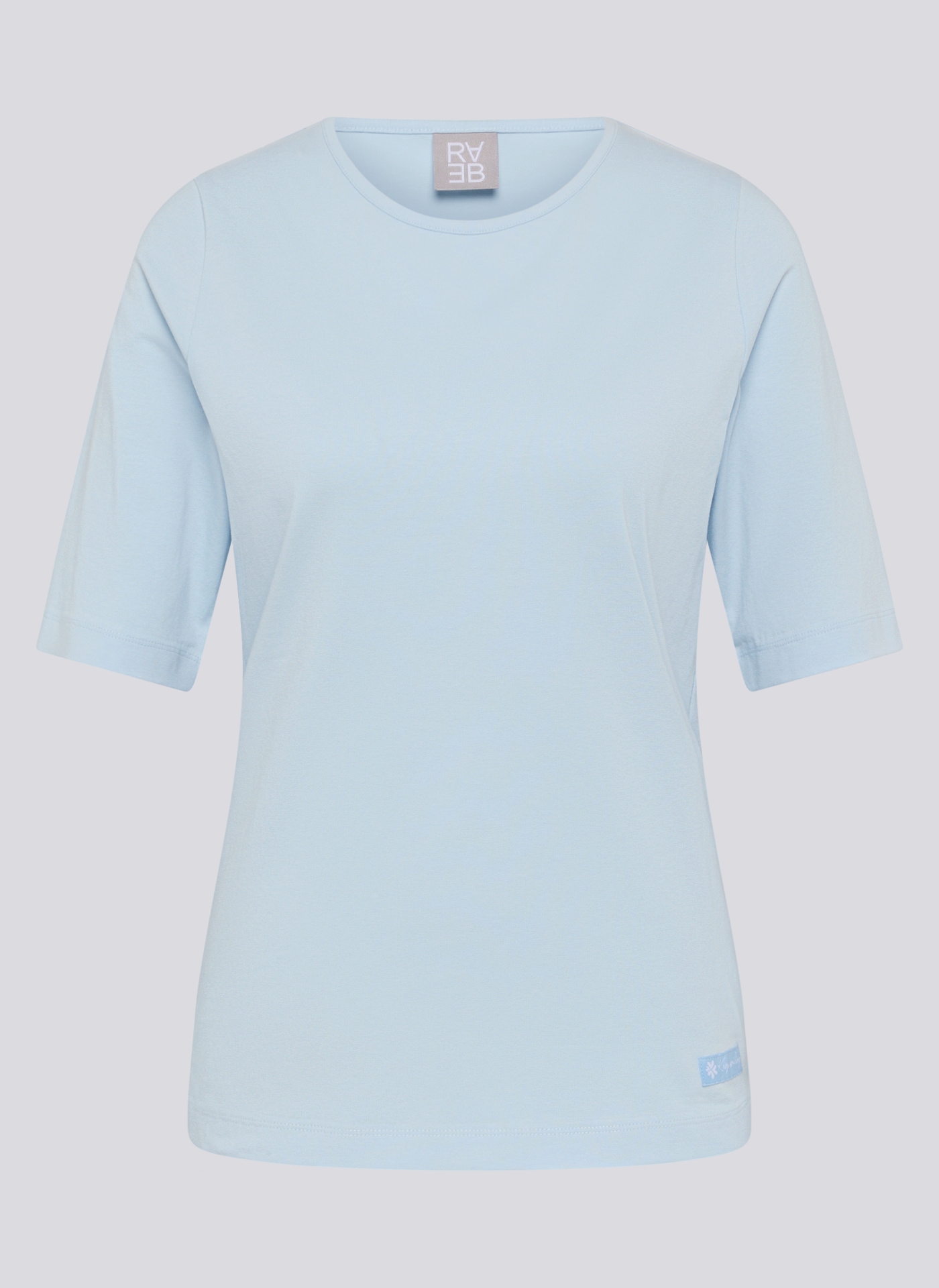 Rabe Kurzarmshirt unifarben, mit Rundhals