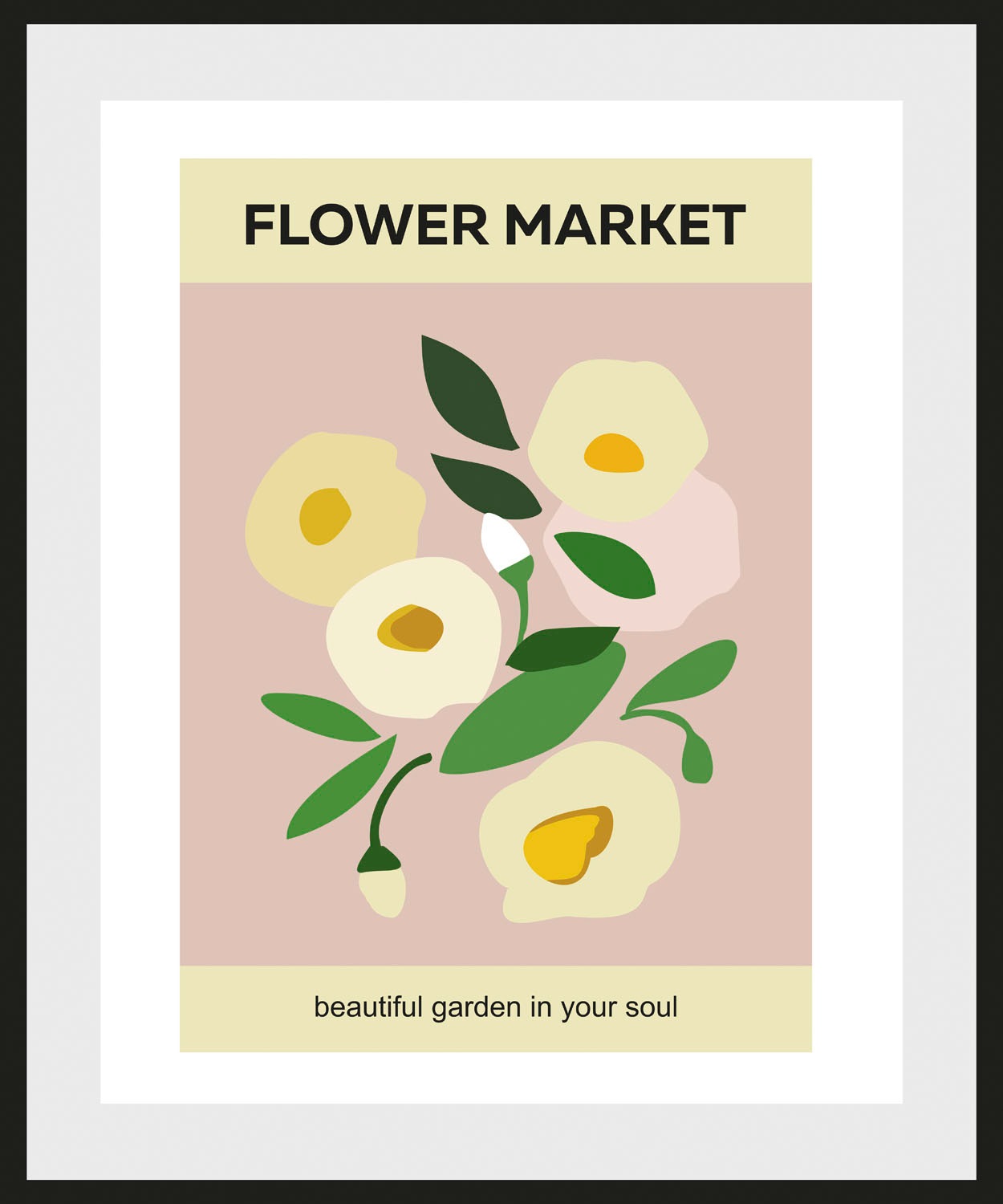 queence Bild »Flower Market«, (1 St.), HD Premium Poster-Druck inkl. Holzra günstig online kaufen