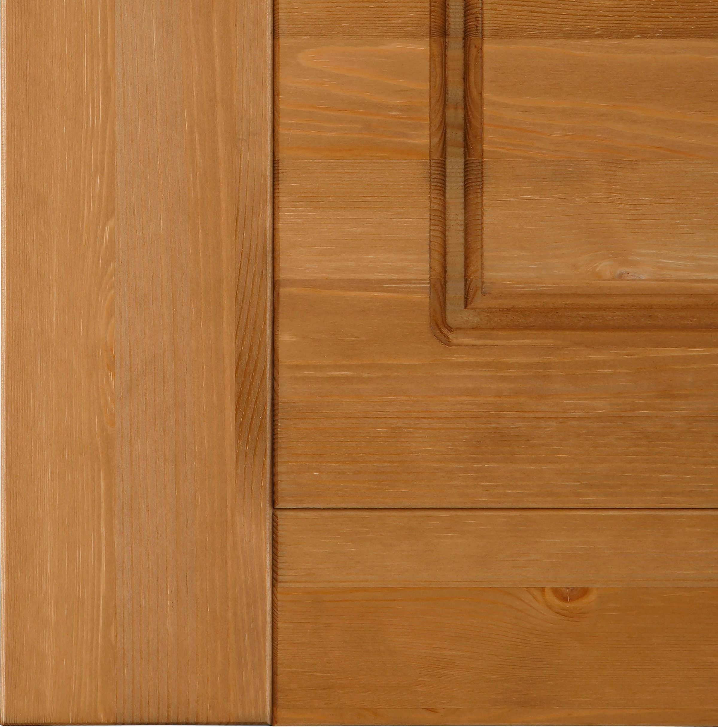 Home affaire Massivholzbett »Madrid, Landhausstil, hohe Belastbarkeit!«, (Breite/Belastbarkeit 180cm/220 KG, 160cm/200 KG, 90cm/=120 KG), aus FSC®-zertifizierter Kiefer, INKLUSIVE Rollrost, Kassettenoptik