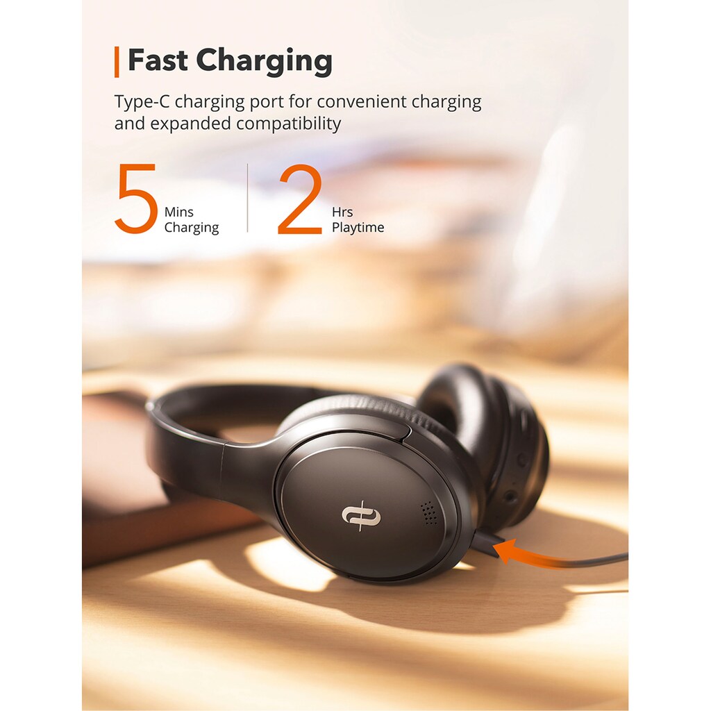 TaoTronics Kopfhörer »TT-BH090«, Bluetooth, Active Noise Cancelling (ANC)