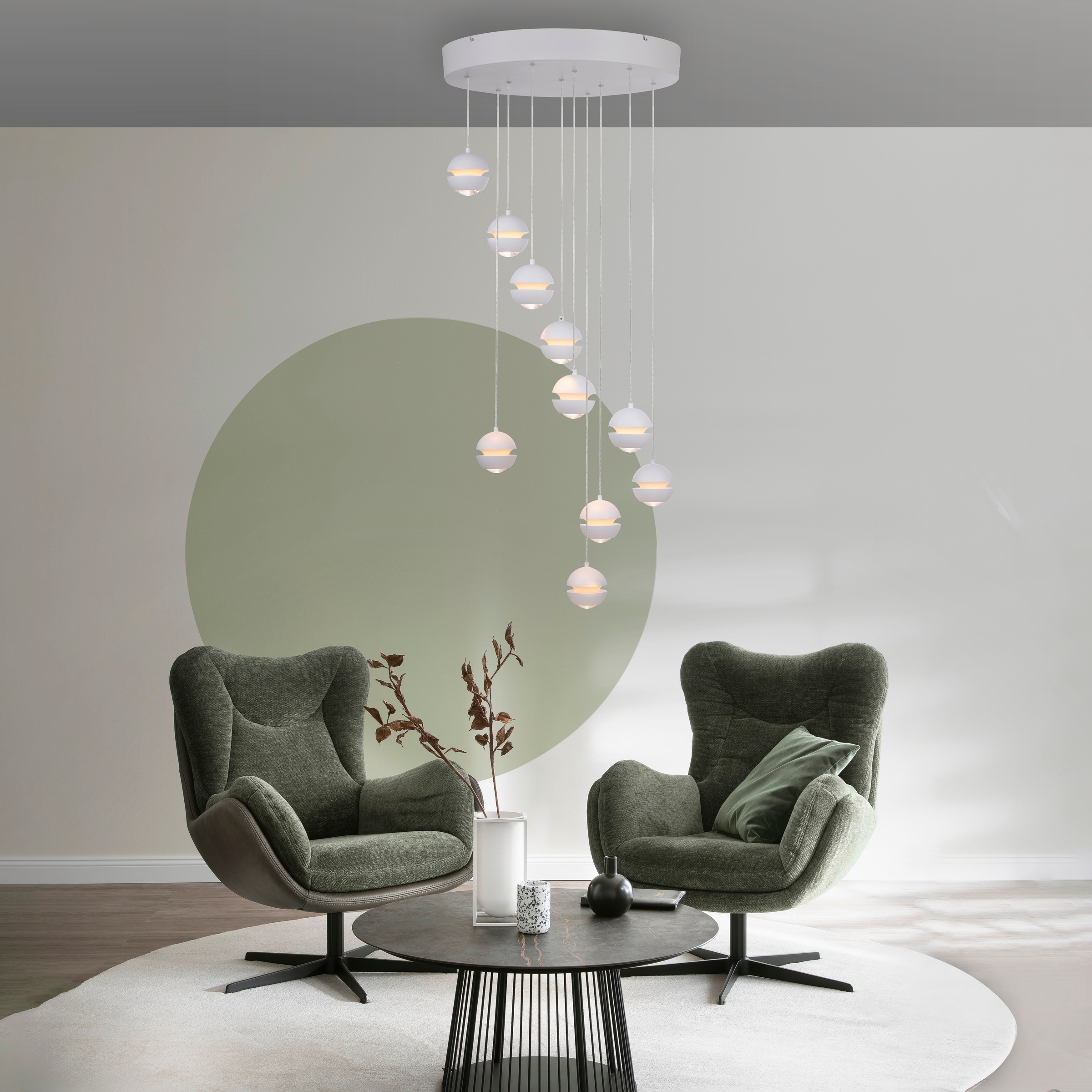SCHÖNER WOHNEN-Kollektion LED Pendelleuchte »LINI« LED-Board 1 Stk. Warmweiß SCHÖNER WOHNEN Kollektion, 3-Stufen Dimmer, Comfort-Lift