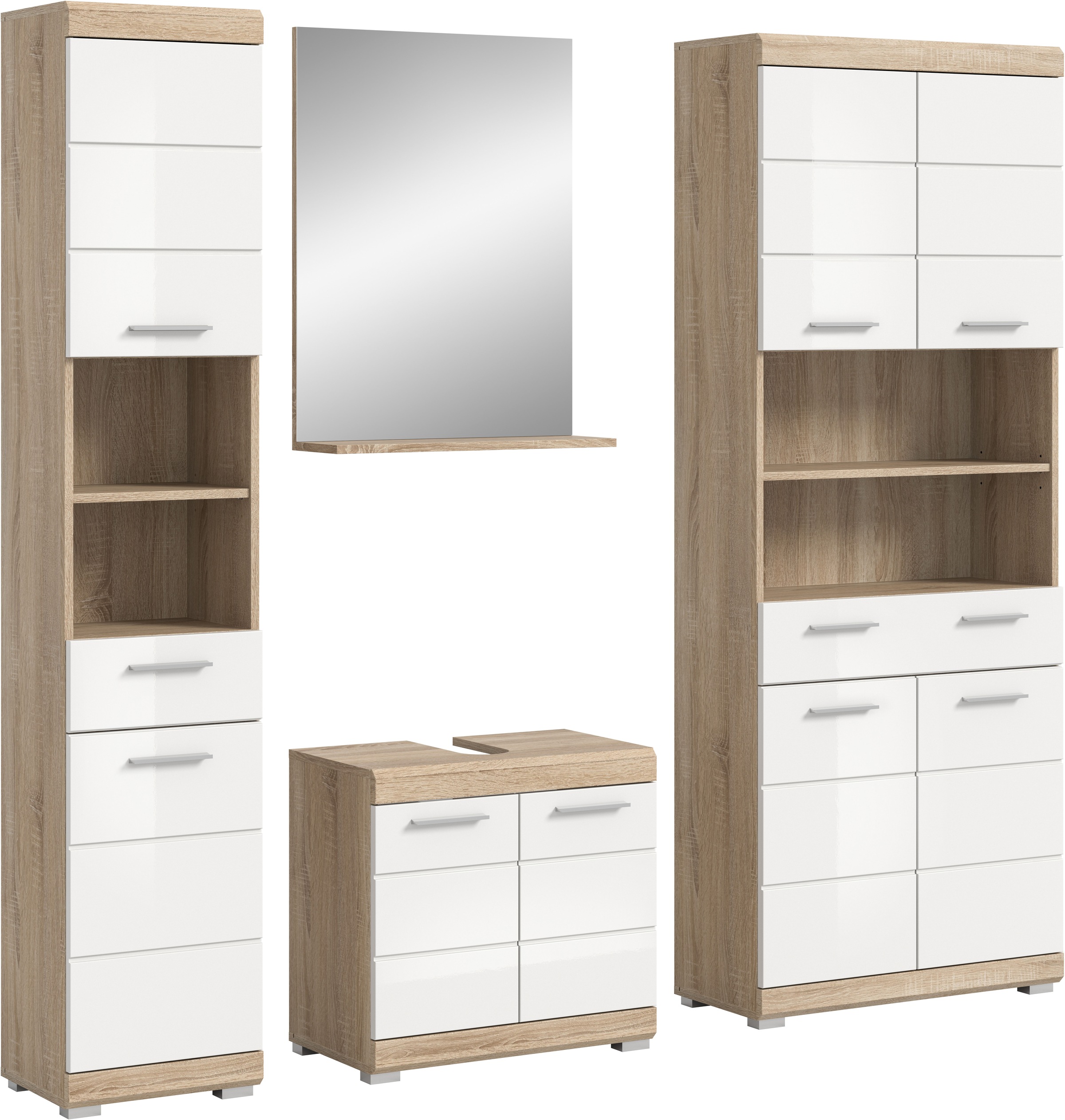 INOSIGN Badmöbel-Set »Siena, 4 teilig, bestehend aus:«, (Set), Hochschrank, günstig online kaufen
