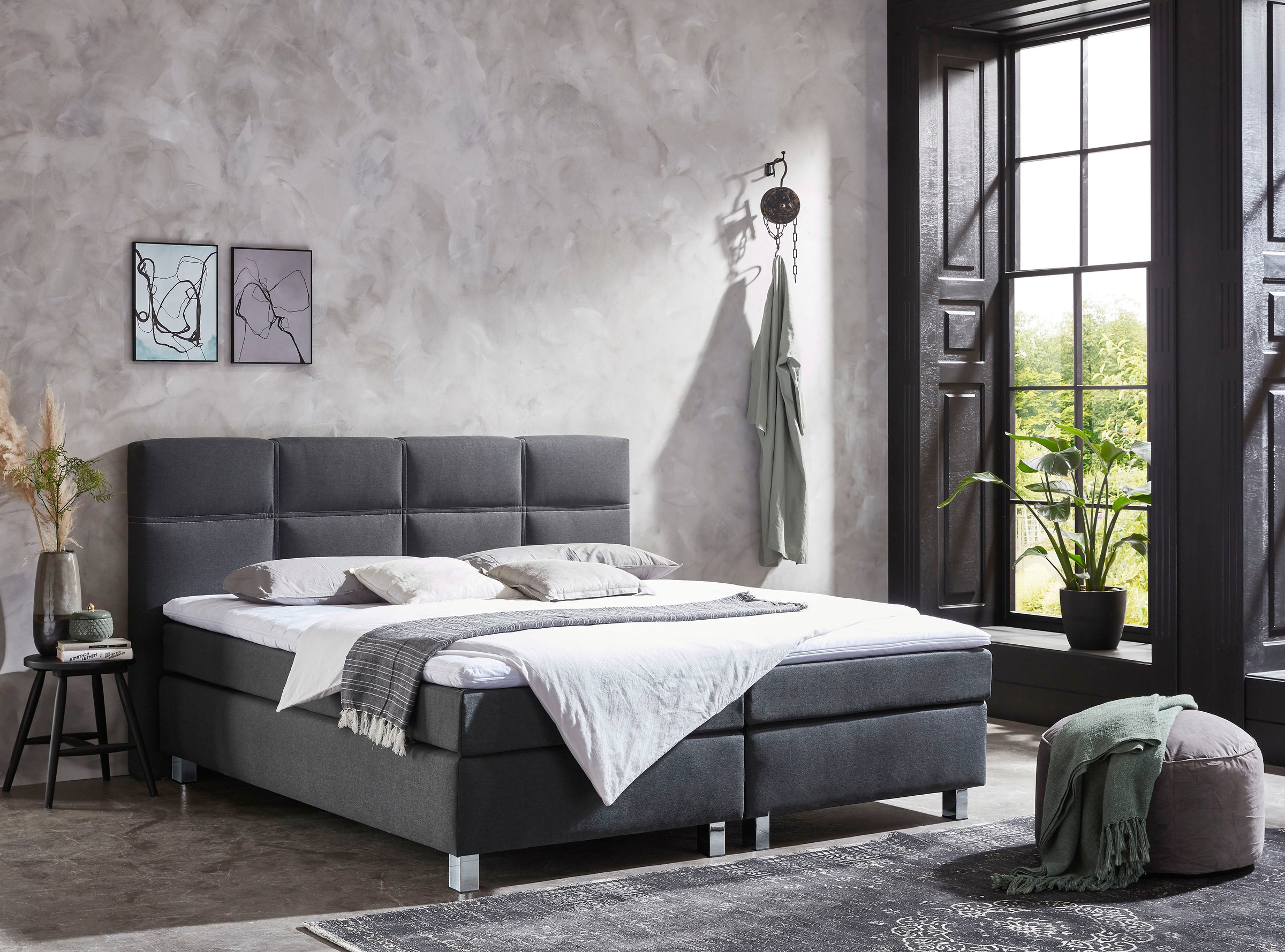 Westfalia Schlafkomfort Boxspringbett, mit Schubkästen und Zierkissen günstig online kaufen