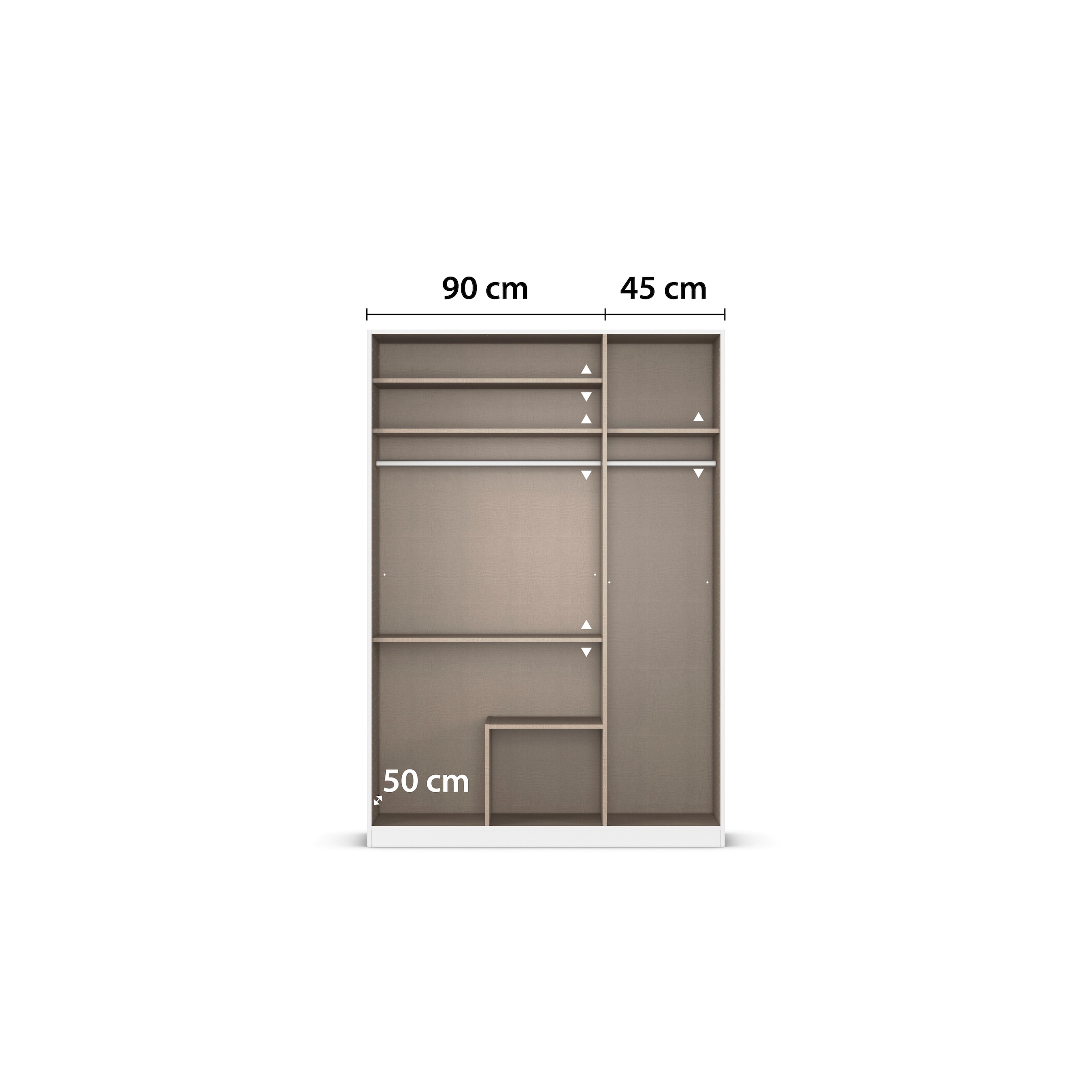 rauch Kleiderschrank »Drehtürenschrank Schrank Garderobe Ankleide Schlafzimmer LAGOA« 3 verschiedene Ausstattungen BASIC/CLASSIC/PREMIUM (inkl. SOFT-CLOSE),  geräumige Schubladen, 3 Breiten, optional mit Aufsatz MADE IN GERMANY