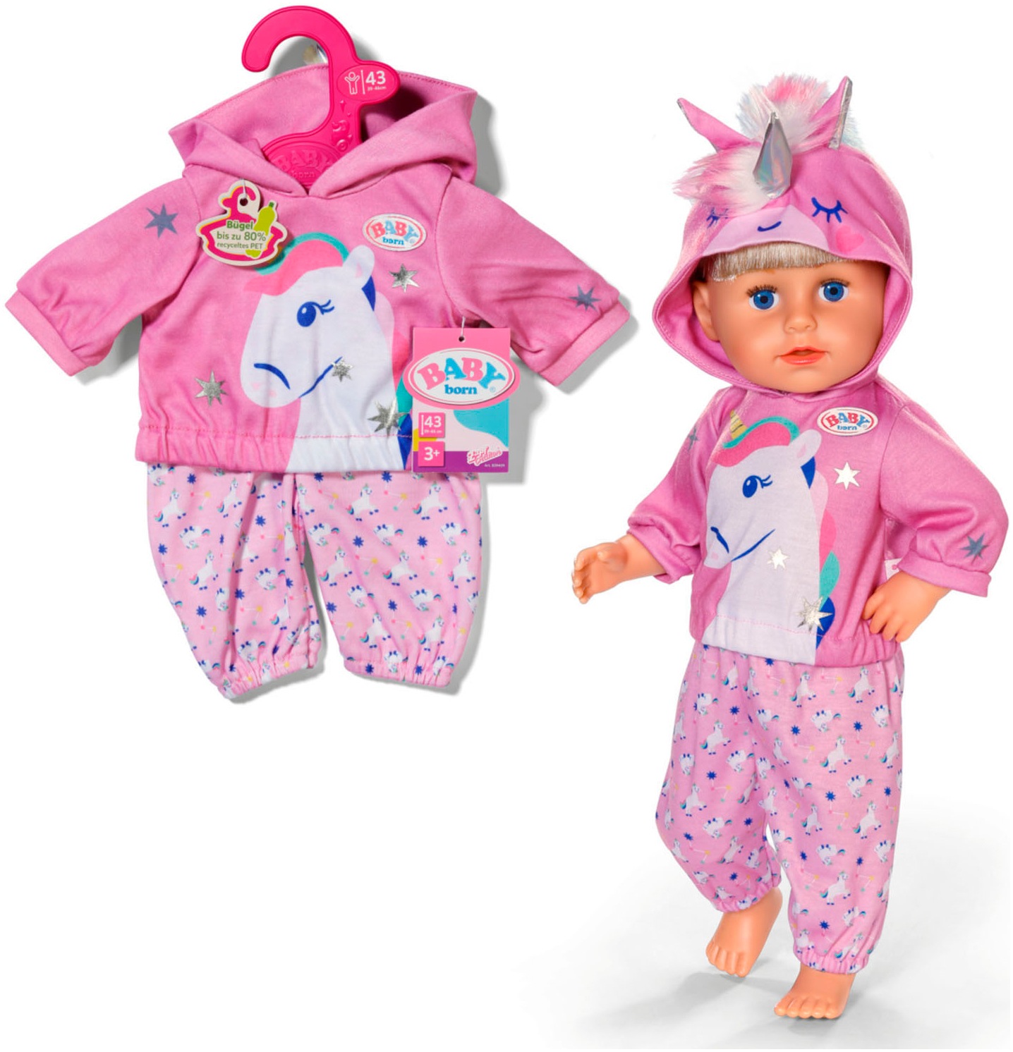 Baby Born Puppenkleidung »Einhorn Outfit 43 cm«, (Set)