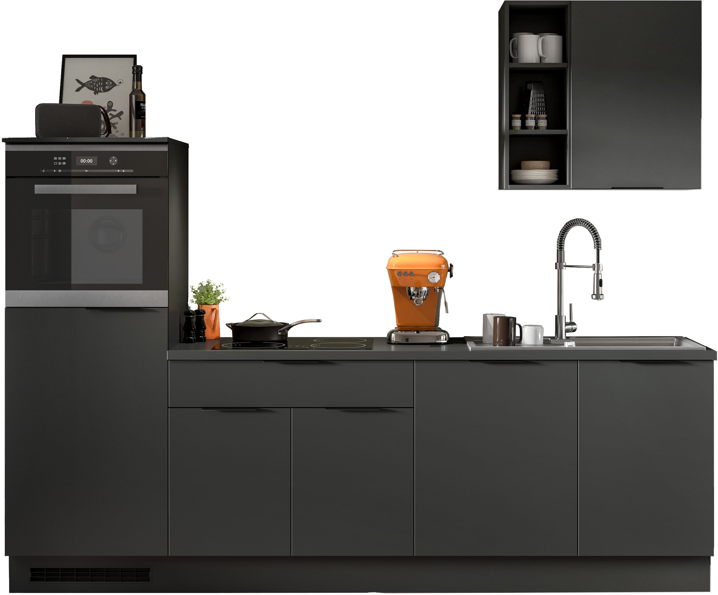 KOCHSTATION Küchenzeile »KS-Lulea«, Breite 260 cm, ohne E-Geräte, mit 3 cm günstig online kaufen