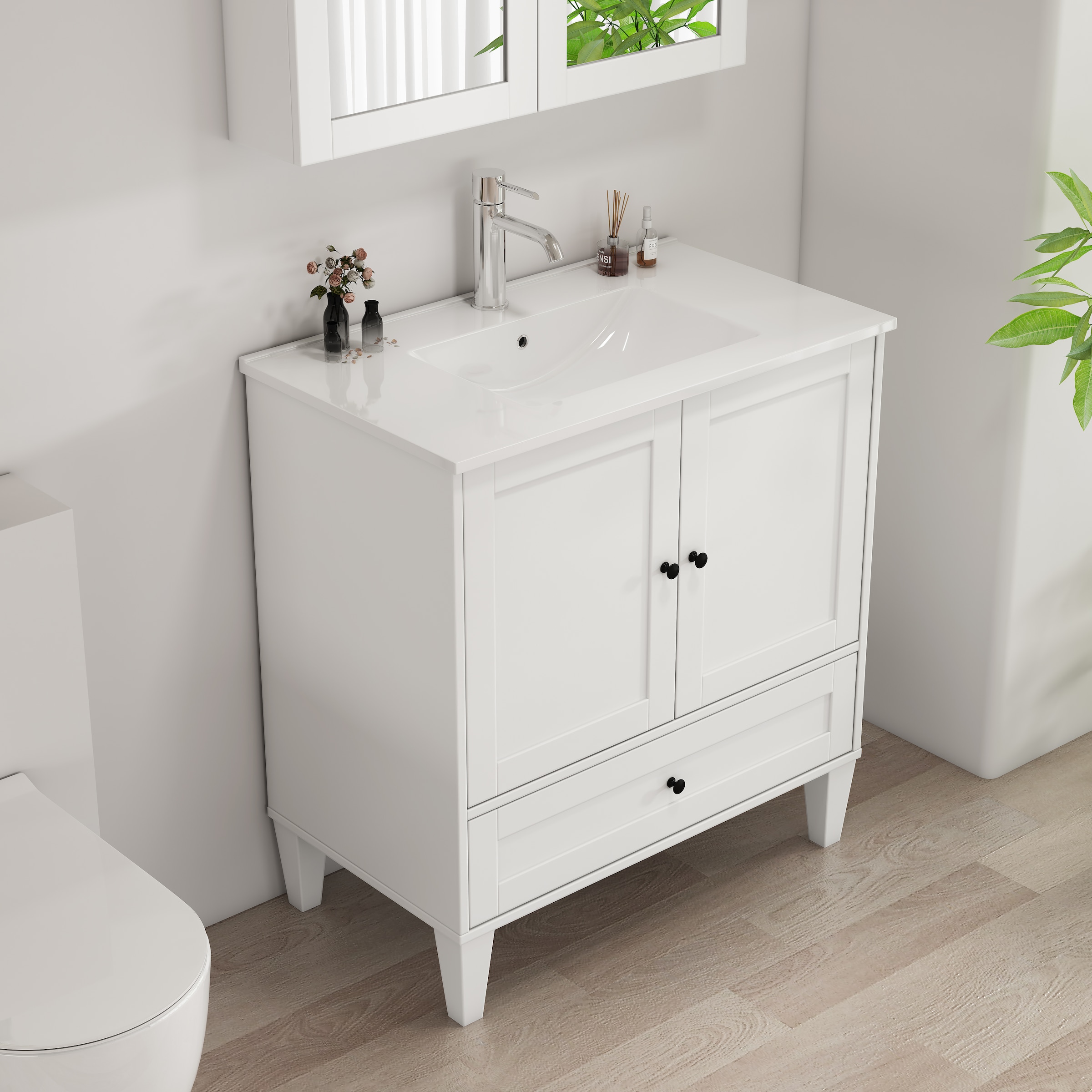 welltime Waschtisch »Amsterdam« Badmöbel inkl. Keramikwaschbecken, in versc günstig online kaufen