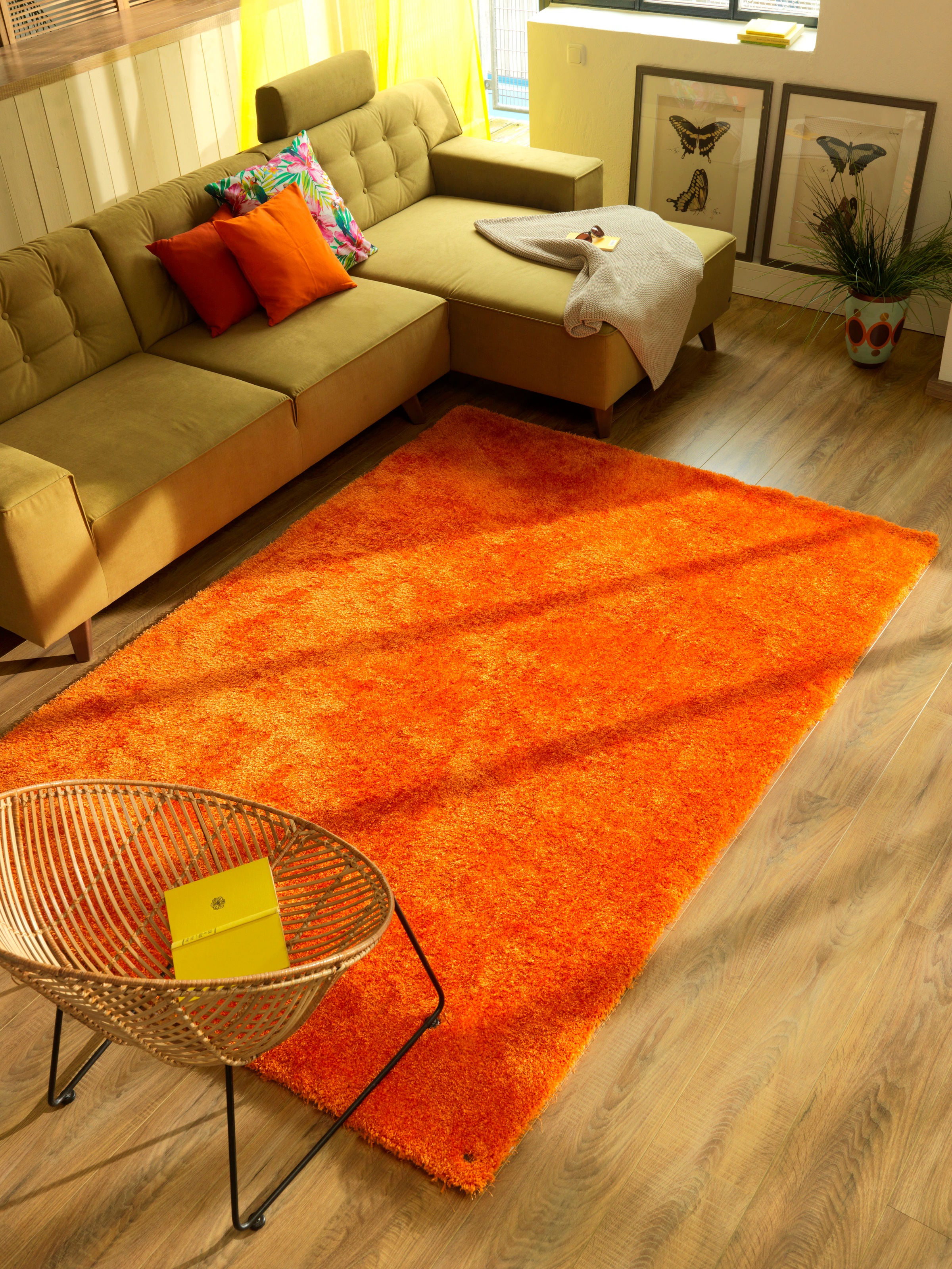 TOM TAILOR HOME Hochflor-Teppich »Soft«, rechteckig, 35 mm Höhe, handgetuftet, Uni-Farben, super weich und flauschig