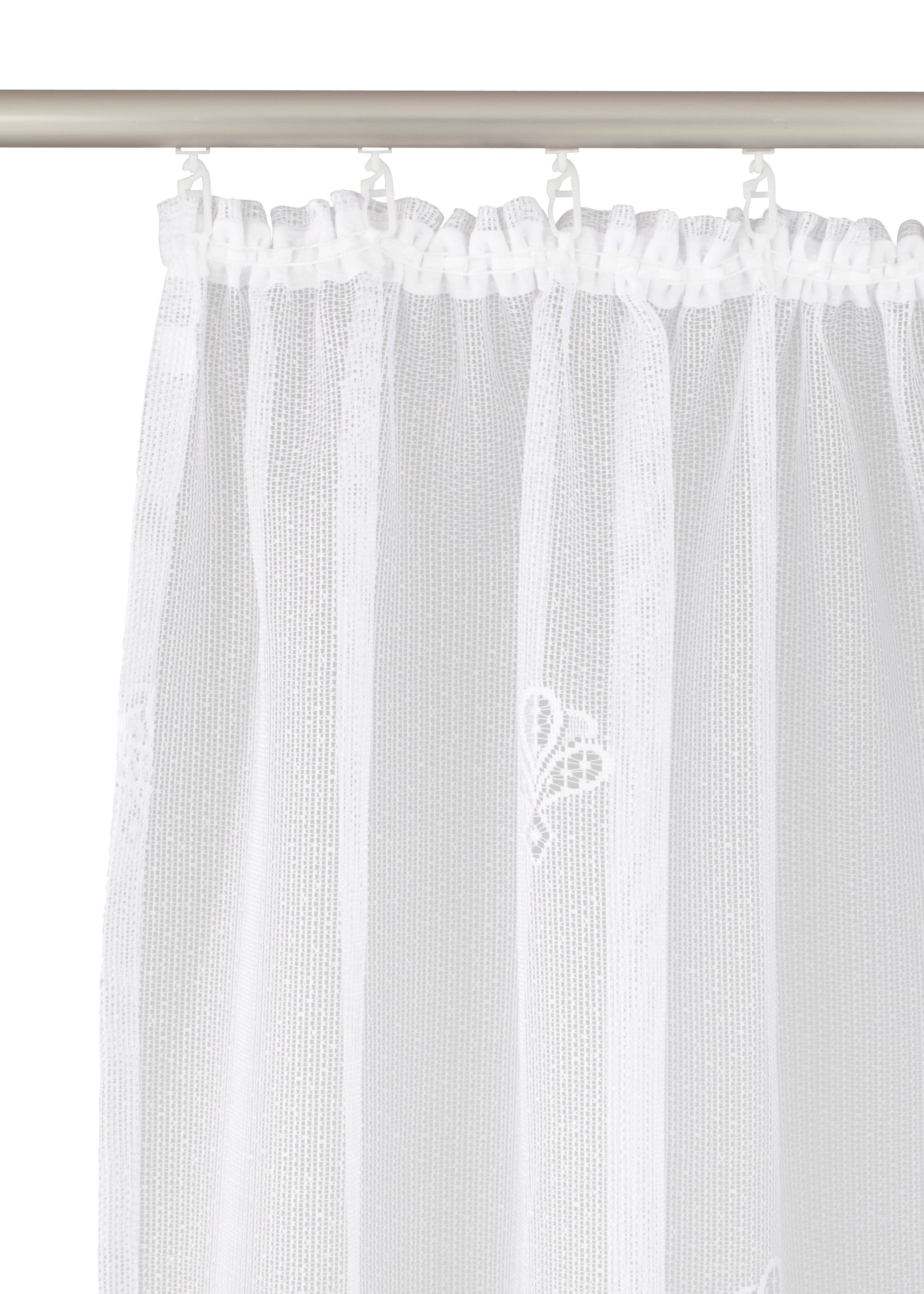 Weckbrodt Gardine »Aletta«, (1 St.), Jacquard, strukturiert, halbtransparent, Allover,Motiv, Bordüre, Store