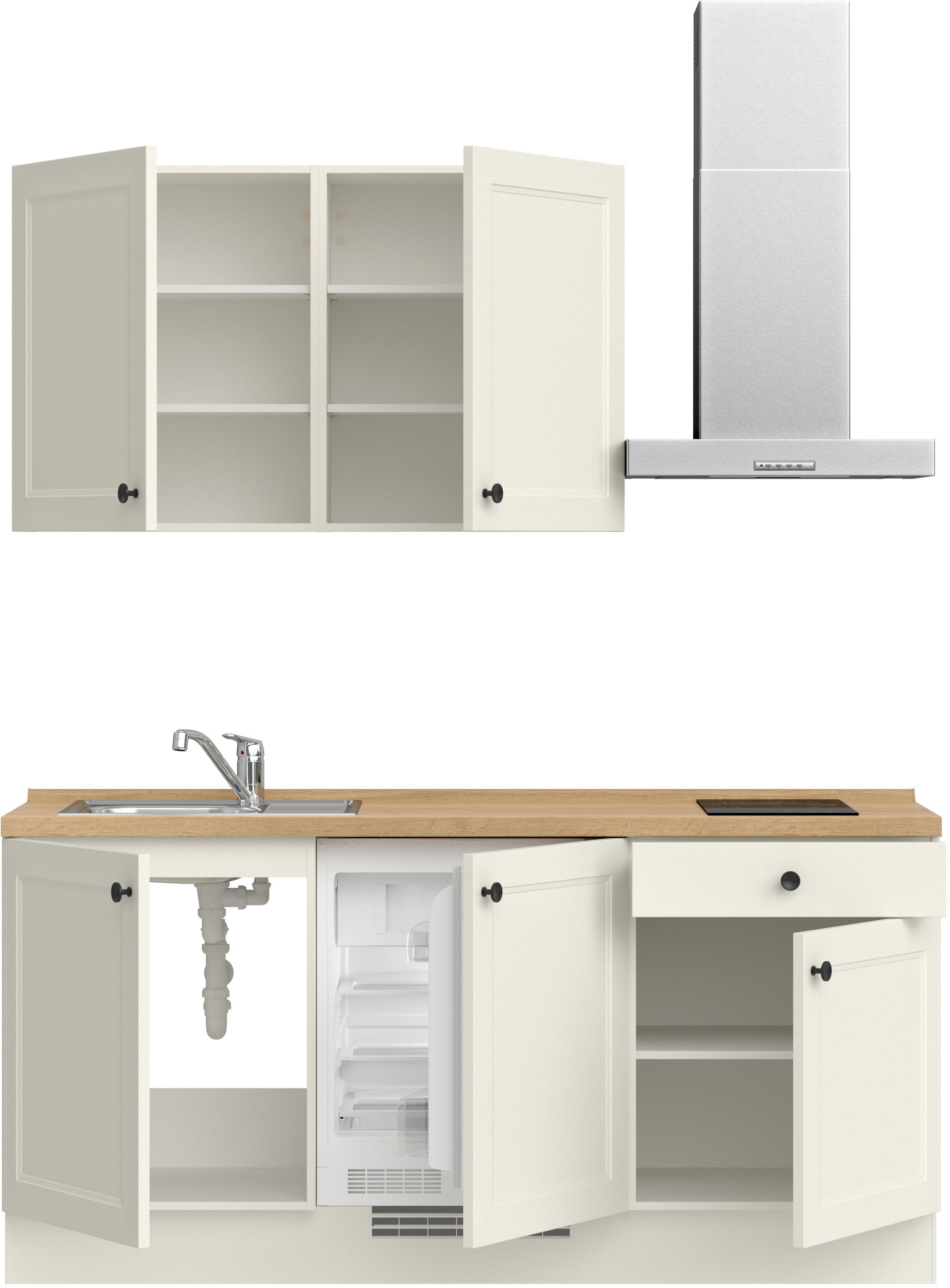 nobilia® Küchenzeile »"Cascada I"«, vormontiert, Ausrichtung wählbar, Breite 180 cm, wahlw. mit E-Geräten