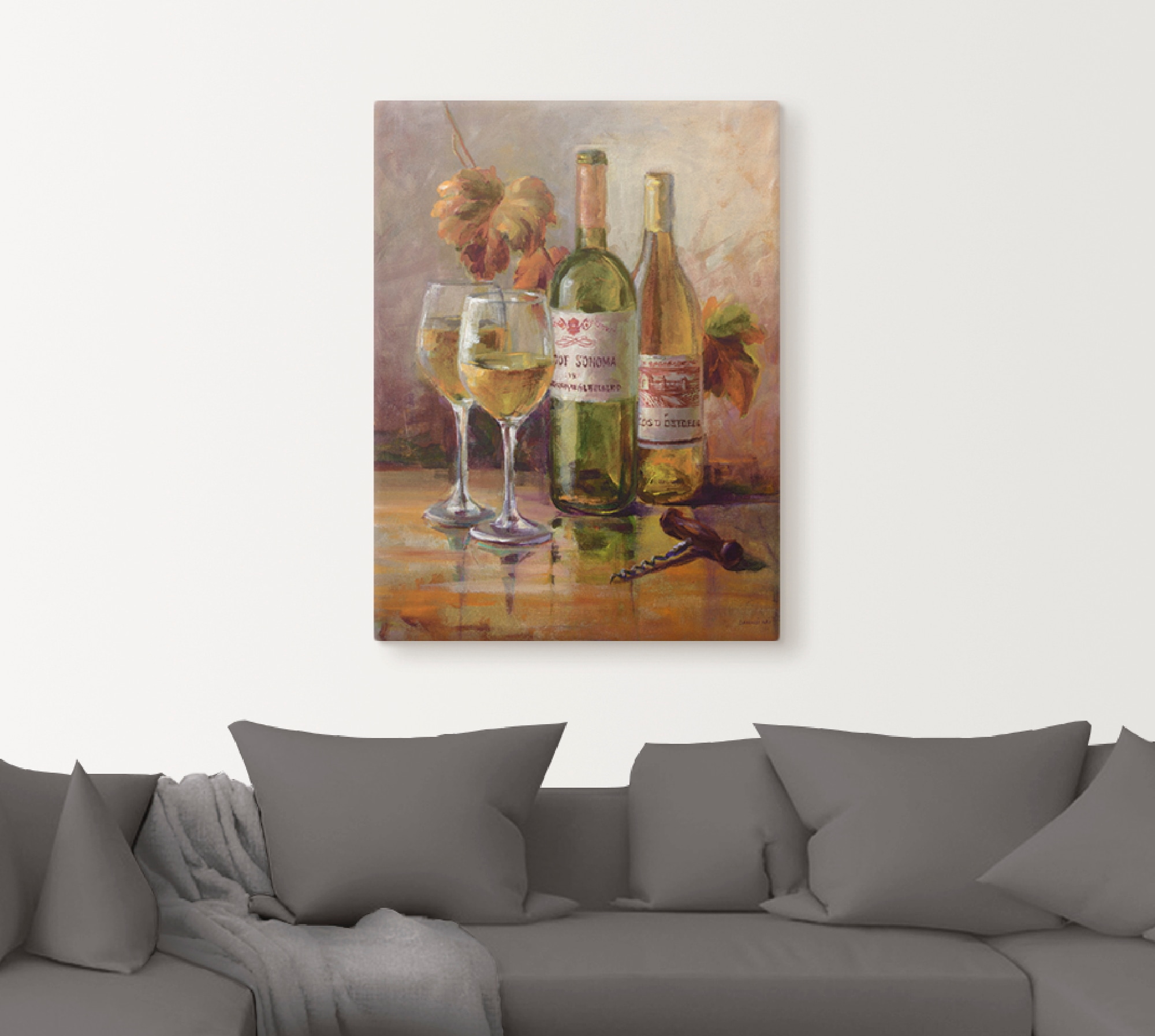 Artland Wandbild »Offener Wein II«, Getränke, (1 St.), als Leinwandbild, Po günstig online kaufen