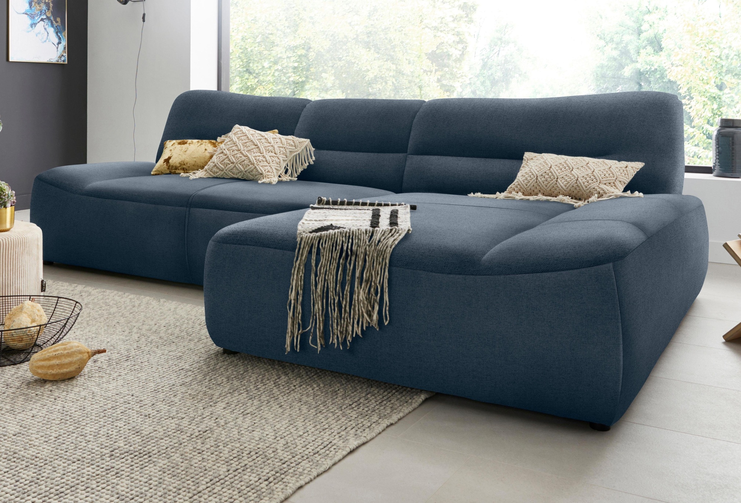 DOMO collection Ecksofa »Cesena moderne Polsterecke mit flachen Armlehnen, L-Form«, fester Sitzkomfort, frei im Raum stellbar