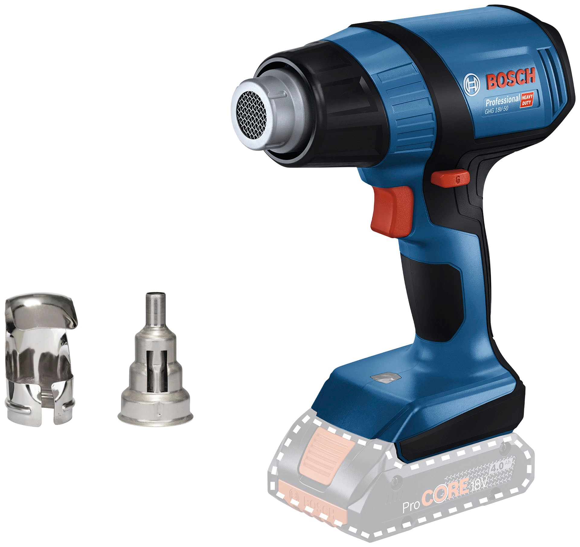 Bosch Professional Akku-Heißluftgebläse »GHG 18V-50 C«, (Set), ohne Akku und Ladegerät