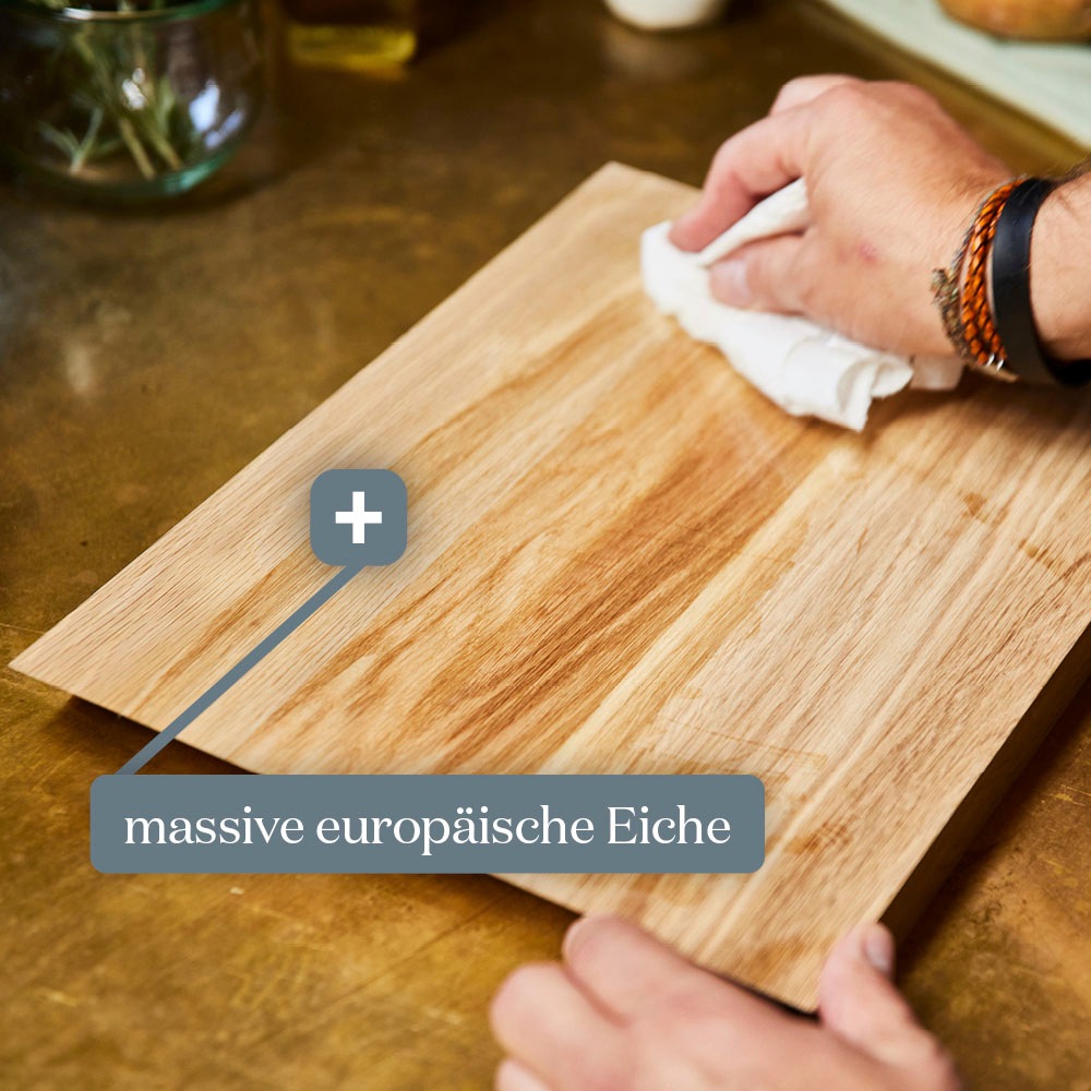 Siena Home Schneidebrett »Brescia«, (1 St.), 45° Griff, aus FSC®-zertifiziertem Eichenholz
