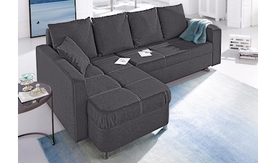 Ecksofa Lyon, mit Bettfunktion und Bettkasten