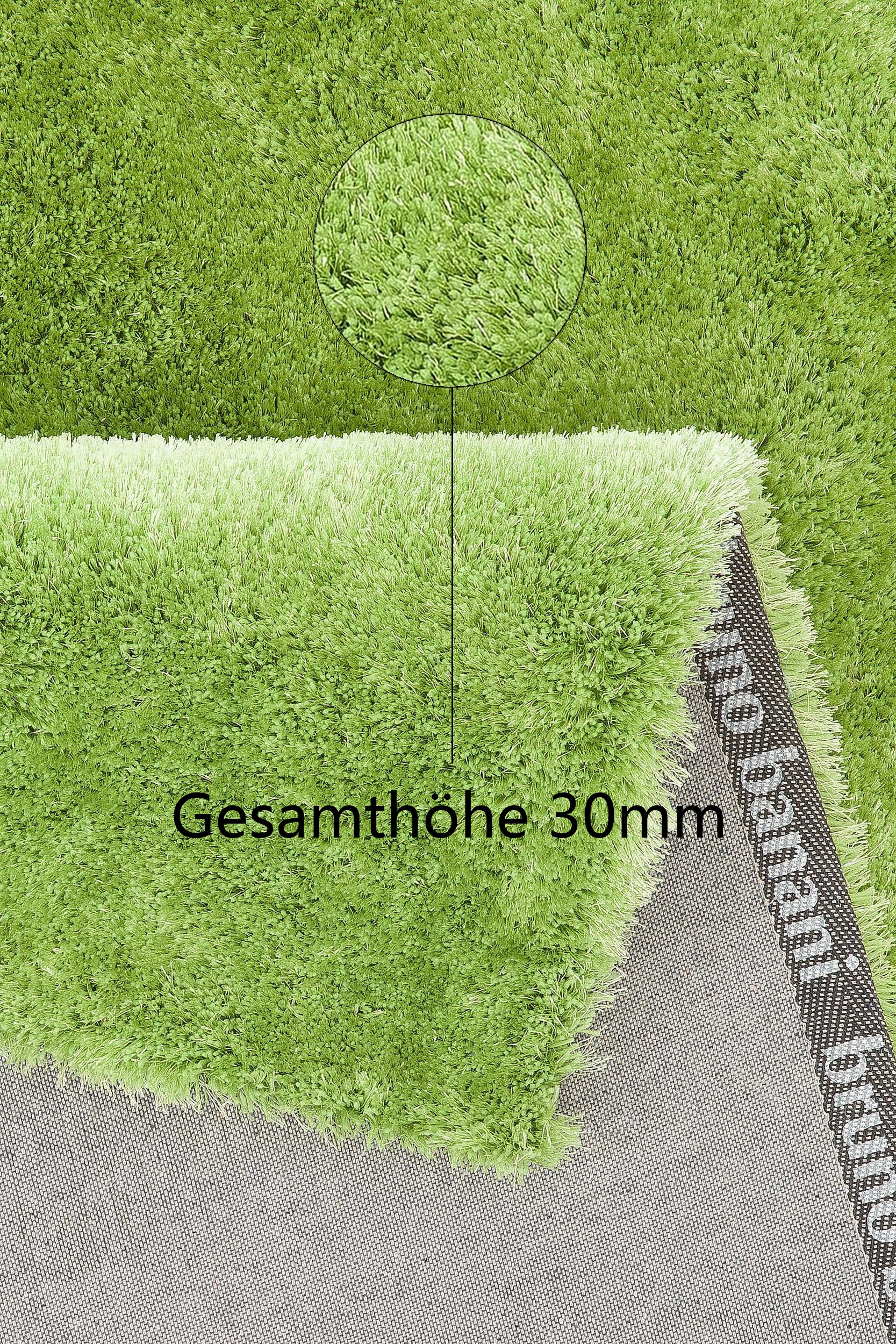 Bruno Banani Hochflor-Läufer »Dana Teppich, Kundenliebling«, rechteckig, 30 mm Höhe, Brücke, uni, weich, Mikrofaser, Diele, Flur, Wohnzimmer, Schlafzimmer