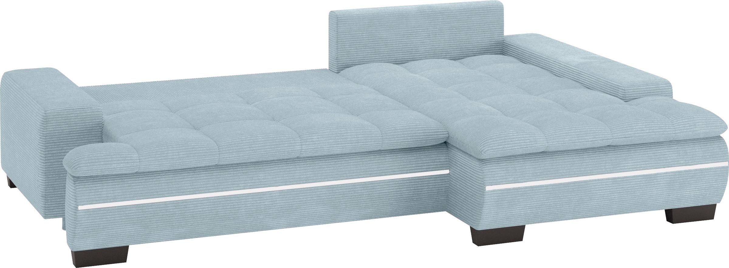 Mr. Couch Ecksofa »Haiti II, L-Form«, RGB-LED Beleuchtung, wahlweise mit Kaltschaum, Bett, Bettkasten