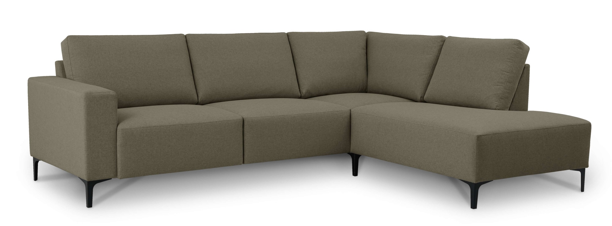 Home affaire Ecksofa »Tournon, L-Form, Breite 256 cm, Webstoff, Chenille«, Designsofa im nordischen Stil, Wellenunterfederung, Metallfüße