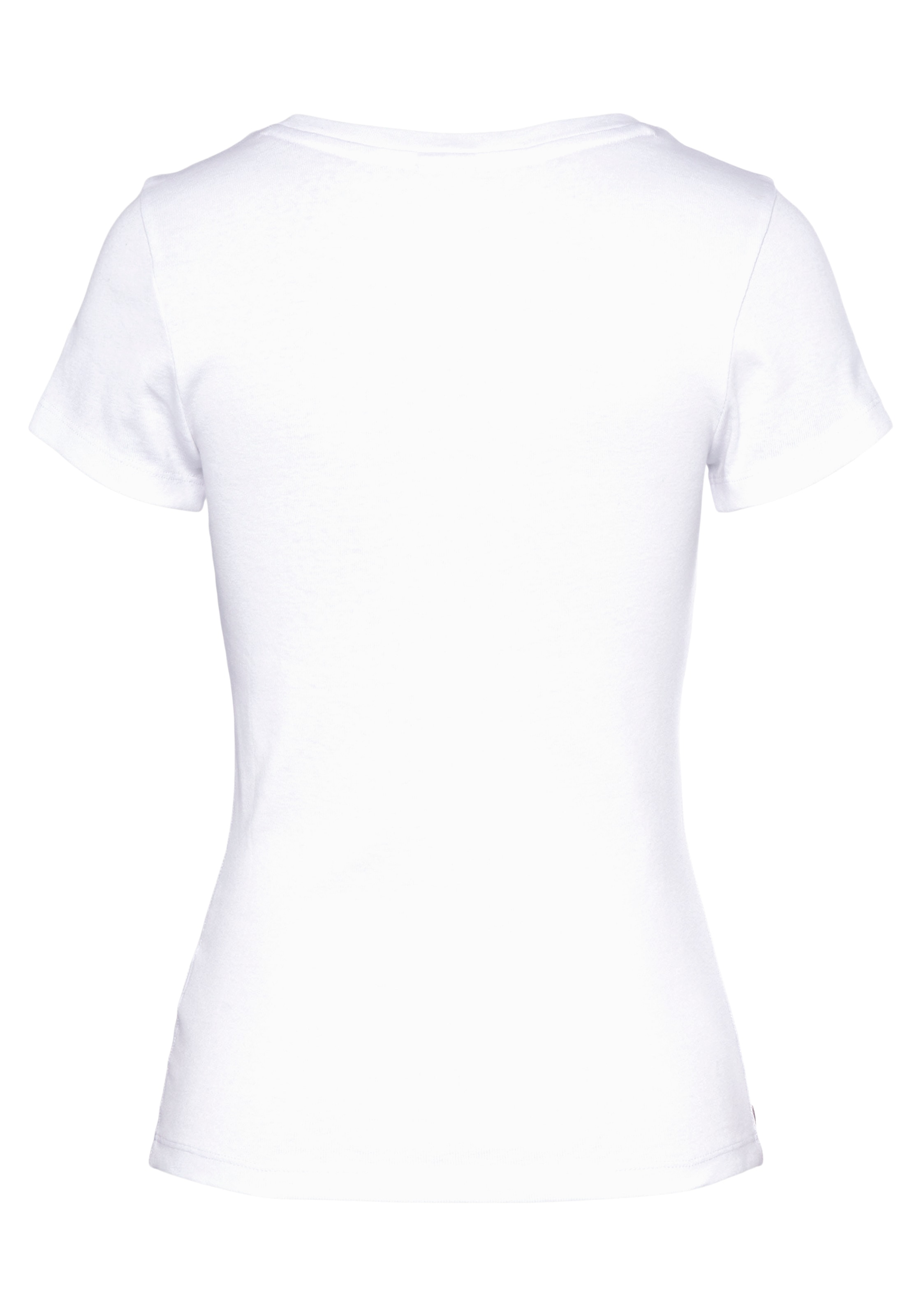KangaROOS V-Shirt, (Spar-Set, 2er-Pack), Kurzarm, figurbetonter Schnitt, aus Baumwolle, im 2er-Pack