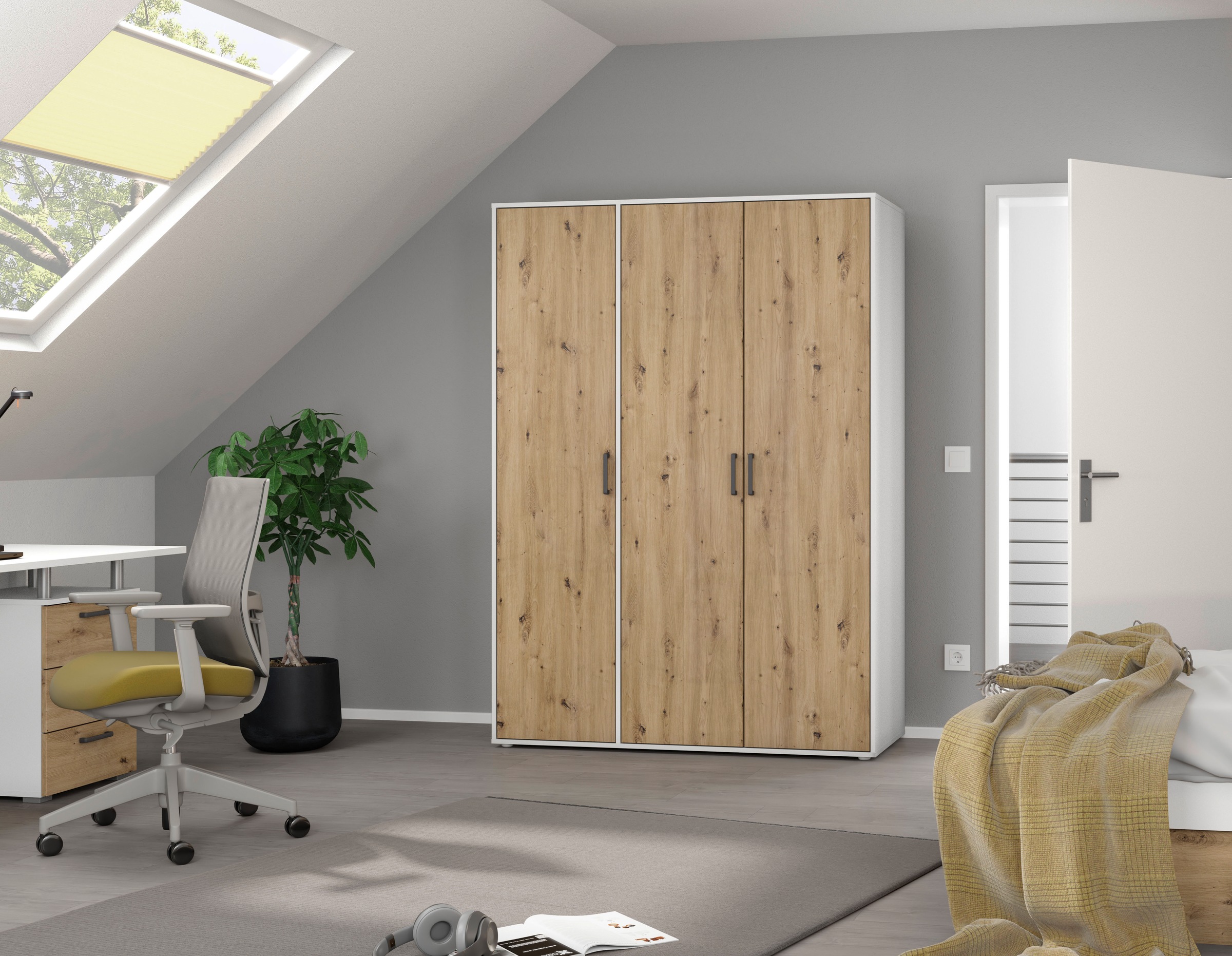 rauch Kleiderschrank »VOYAGER Otto´s Choice Garderobe Wäscheschrank TOPSELLER Schlafzimmer«, (in 3 verschiedenen Ausstattungen BASIC/CLASSIC/PREMIUM), Schrank mit modernen Griffen in viel Stauraum MADE IN GERMANY