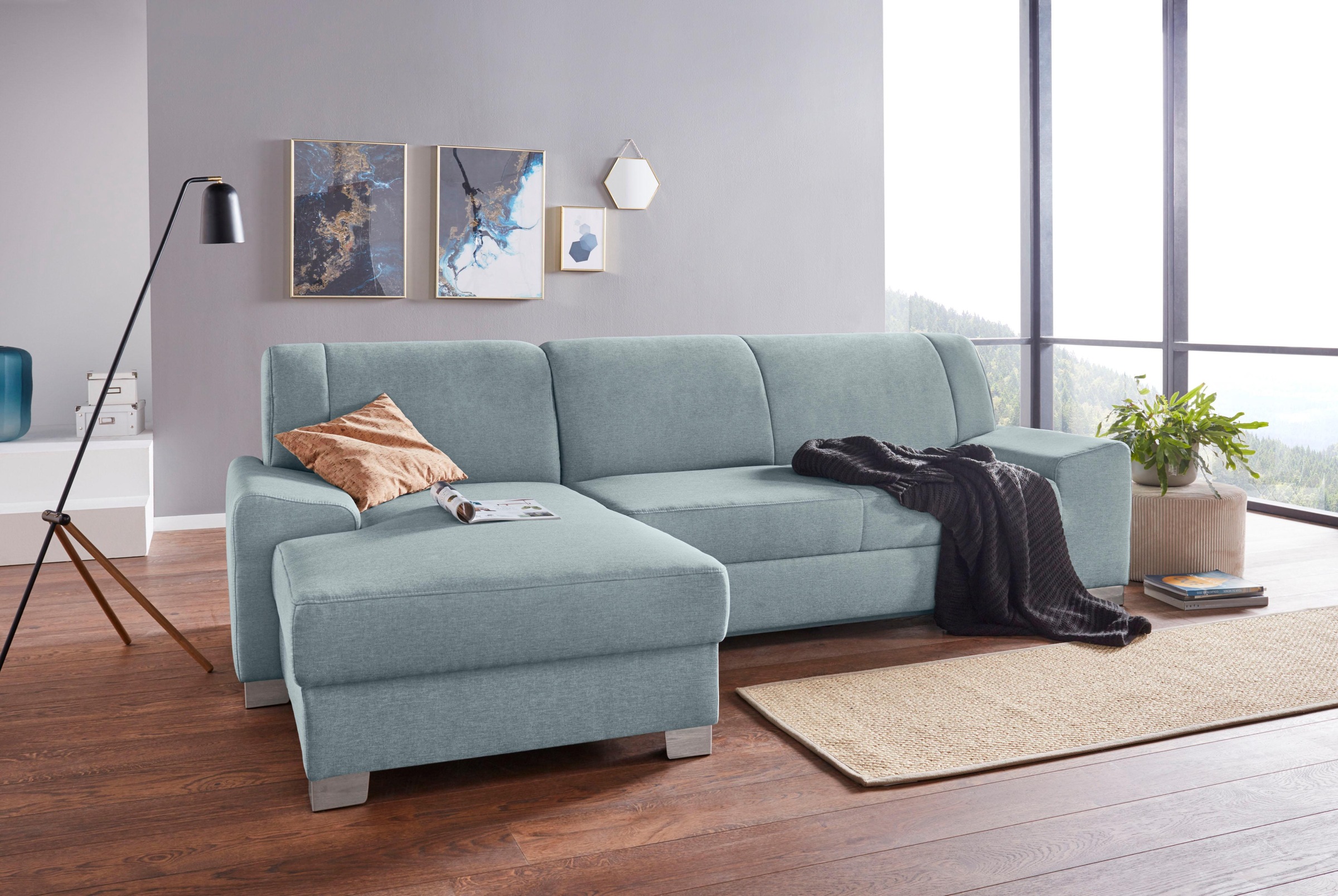 DOMO collection Ecksofa »Anzio L-Form, whlw. Bettfunktion, Federkern, hochw günstig online kaufen