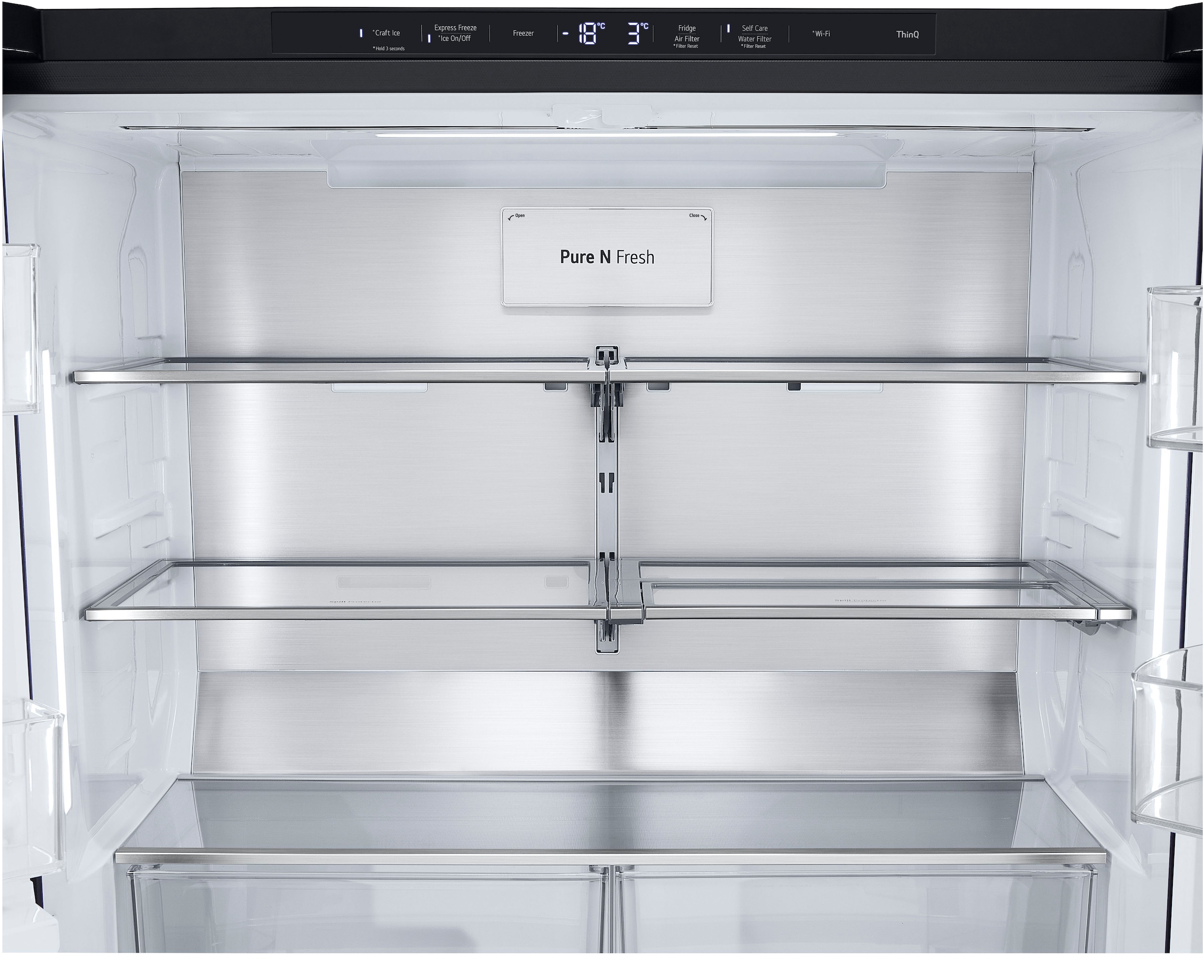 LG Multi Door »GMG960EVEE«, InstaView®: zweimal klopfen, reinschauen! mit Craft Ice - Spender