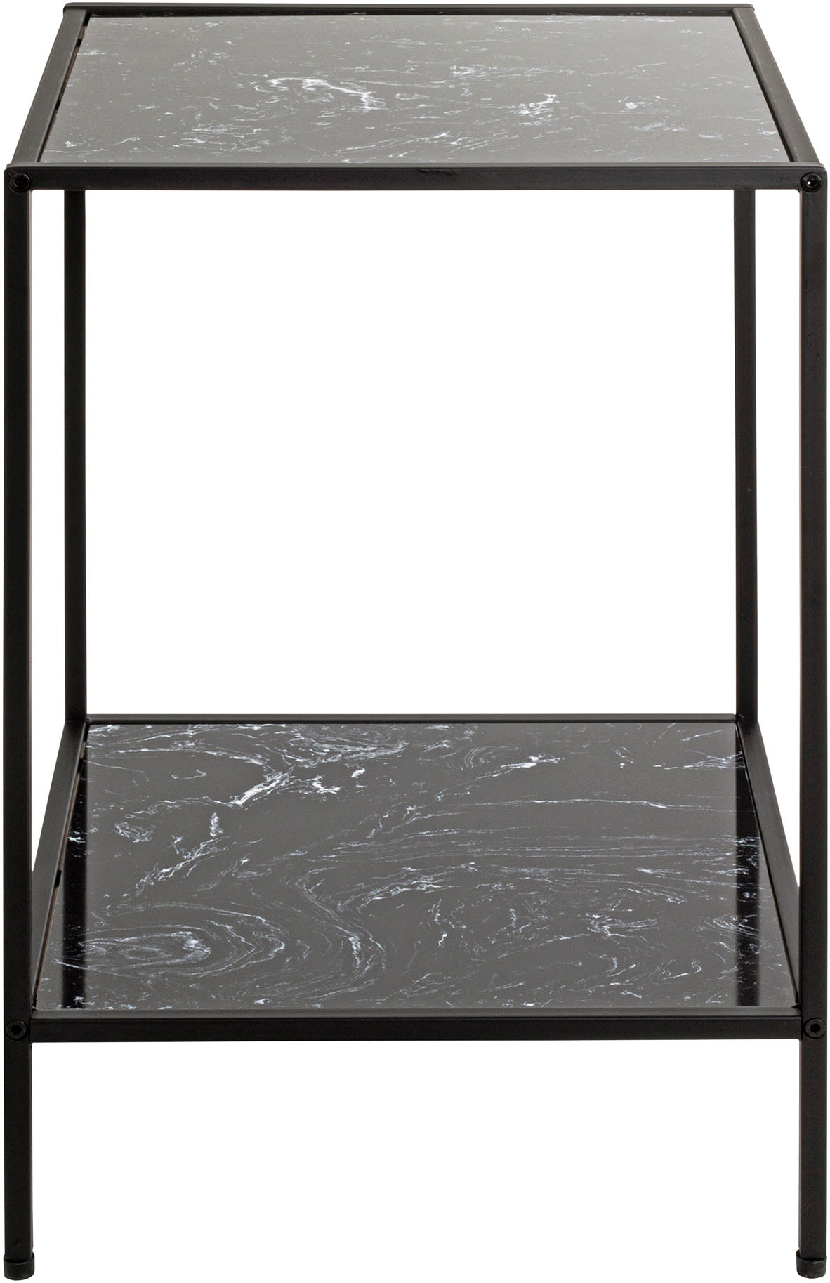 HAKU Beistelltisch »Sofatisch, Wohnzimmertisch« 1 Stk. tlg. quadratisch - aus Kunstmarmor Schwarz B/T/H 40/40/60 cm