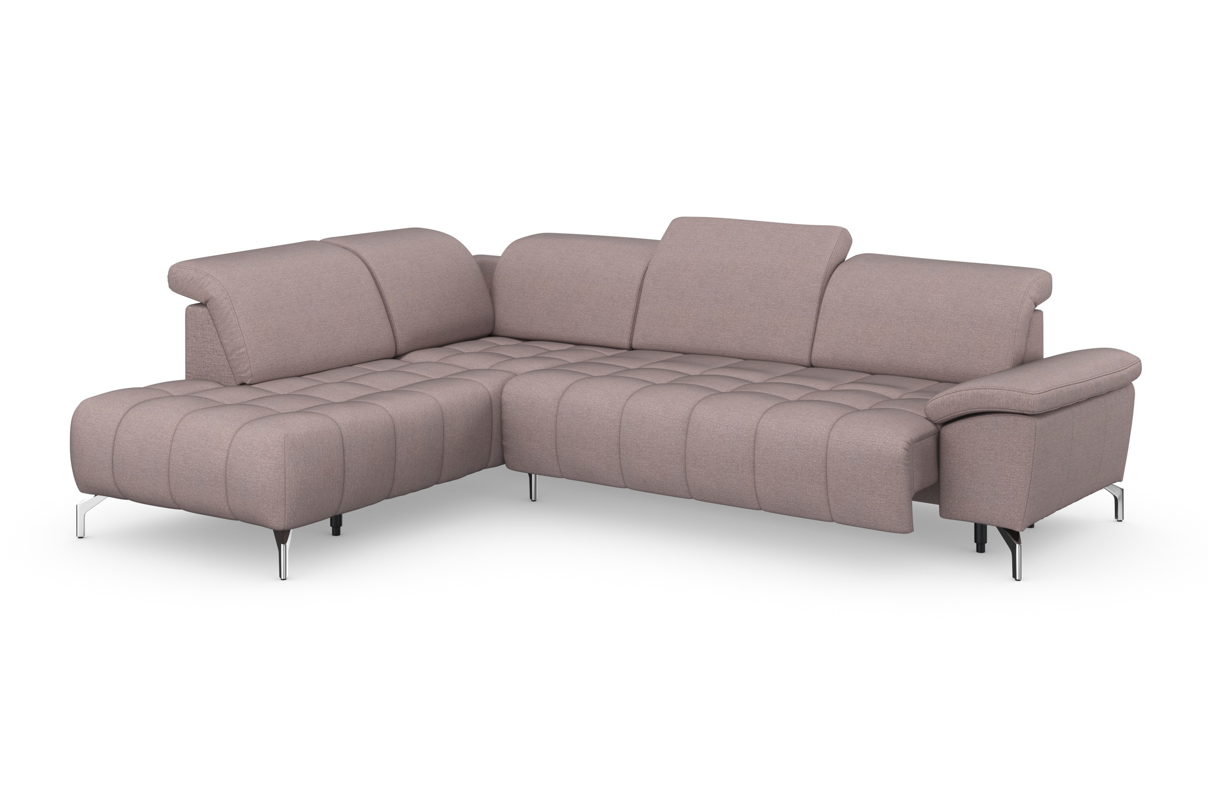 sit&more Ecksofa »Cool L-Form«, wahlweise mit Kopfteilverstellung und Vorziehsitz, motorisch