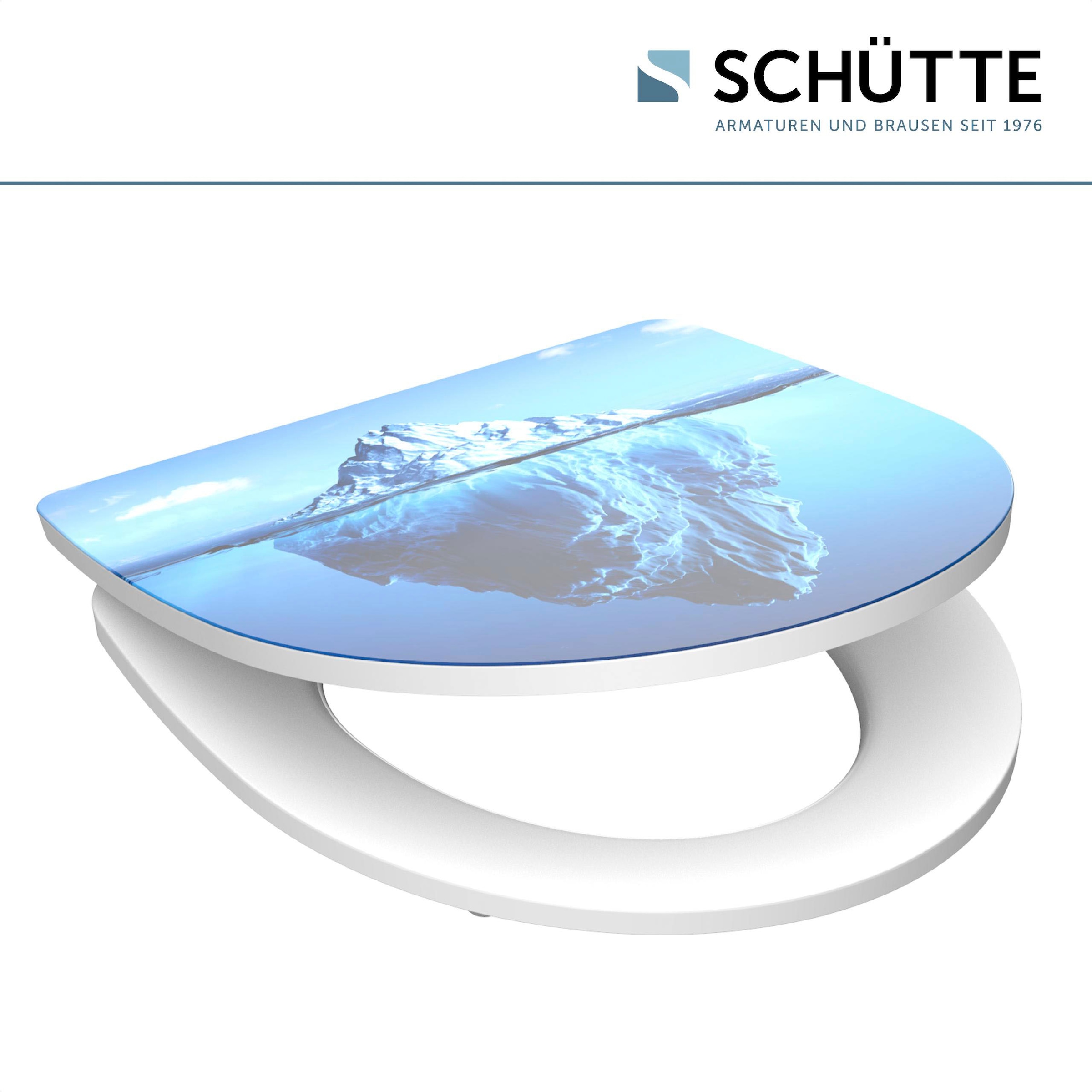 Schütte WC-Sitz »Iceberg«, Duroplast, mit Absenkautomatik und Schnellverschluss, High Gloss