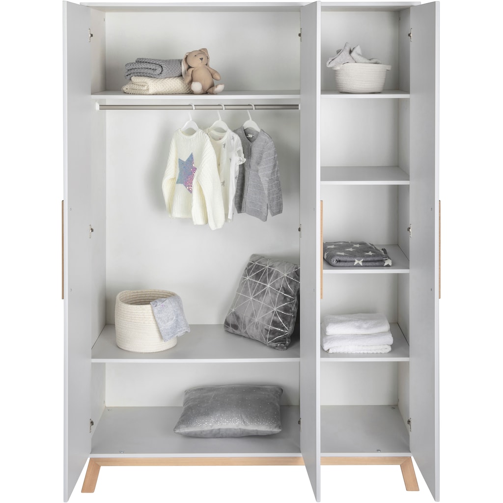 Schardt Babyzimmer-Komplettset »Sienna Grey«, (Set, 3 St., Hausbett, Schrank, Wickelkommode)