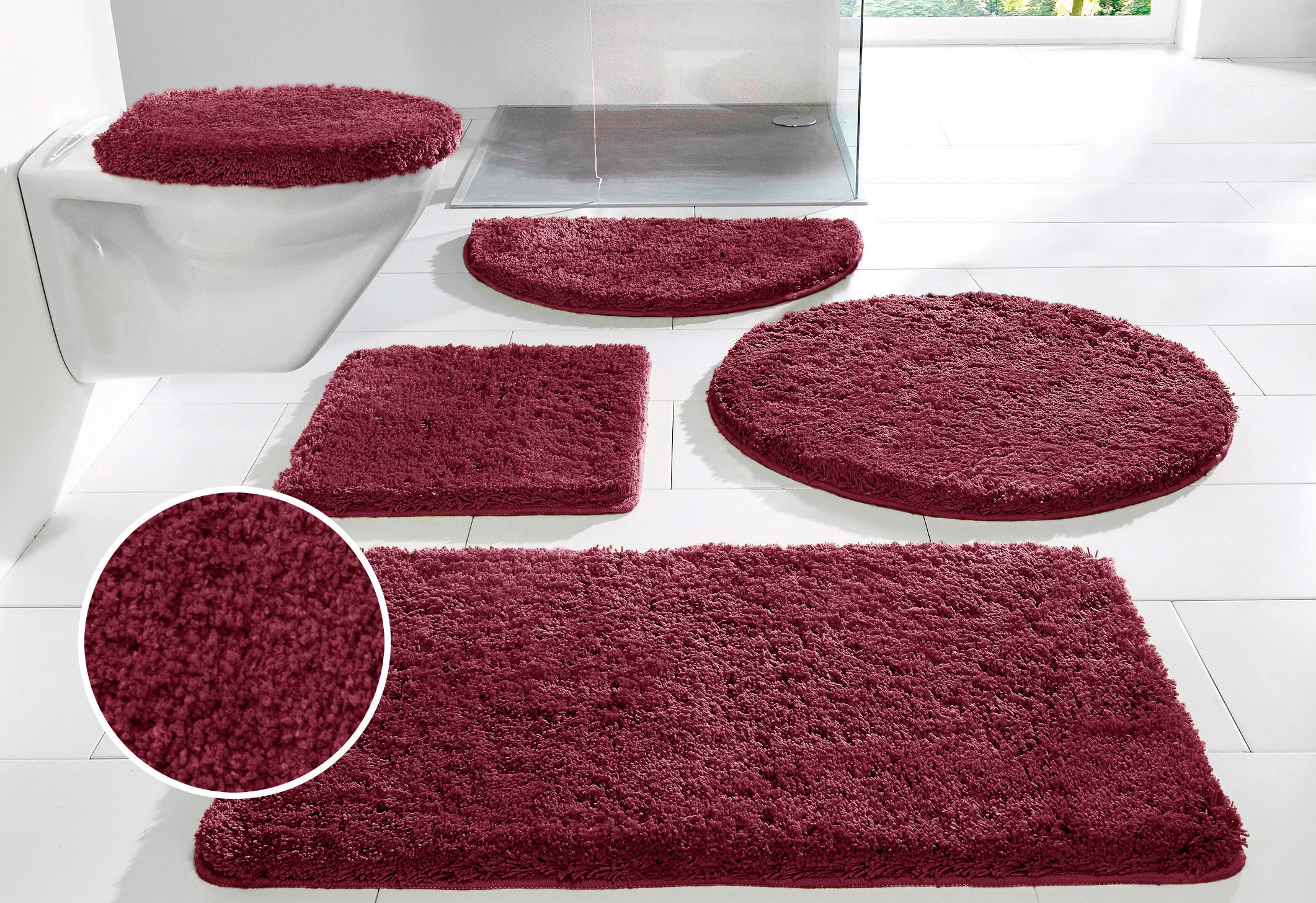 my home Badematte »Sanremo, Badvorleger, Badezimmer Teppich, sehr weich«, r günstig online kaufen