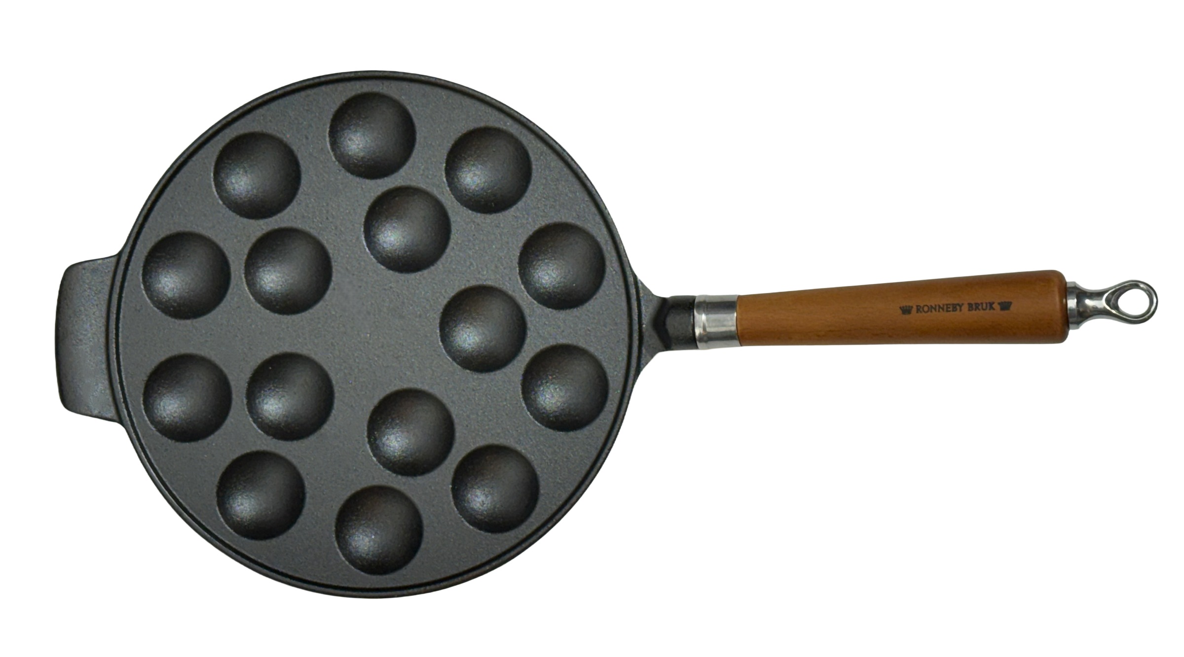 Ronneby Bruk Poffertjespfanne »Maestro Poffertjes-Pfanne, Ø 24 cm, mit Holzgriff« Gusseisen 1 tlg.