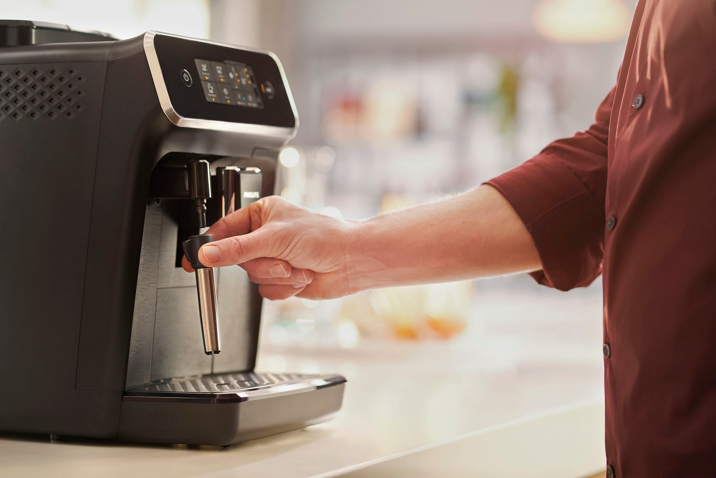 Philips Kaffeevollautomat »2200 Serie EP2220/40 Pannarello«, 2  Kaffeespezialitäten, individuell anpassbarer Aromastärke bestellen